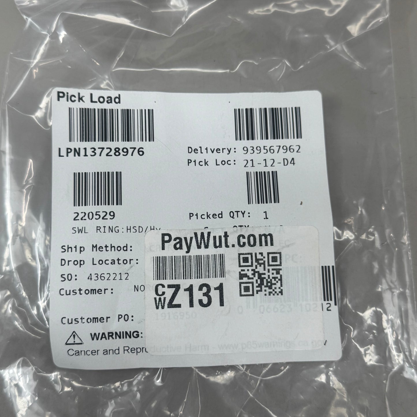 HYPERTHERM Welding Swirl Ring For HSD130 HyPro2000 Air 45/130/200Amp 220529