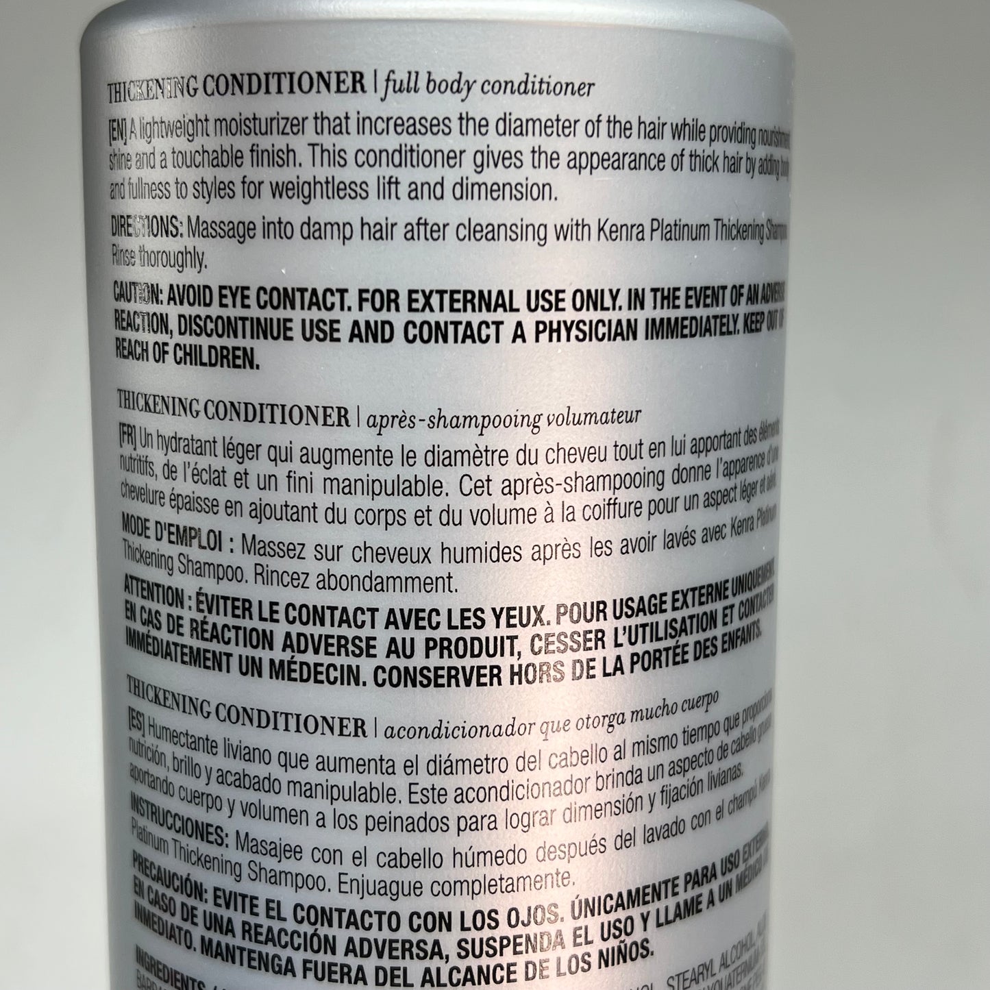 KENRA Platinum Color Safe Full Body Thickening Conditioner Pump Bottle 31.5 oz