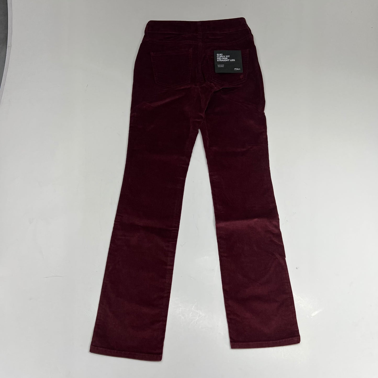 SILVER JEANS CO Suki Curvy Fit Mid Rise Straight Leg Women's Size 24/31 Bordeaux