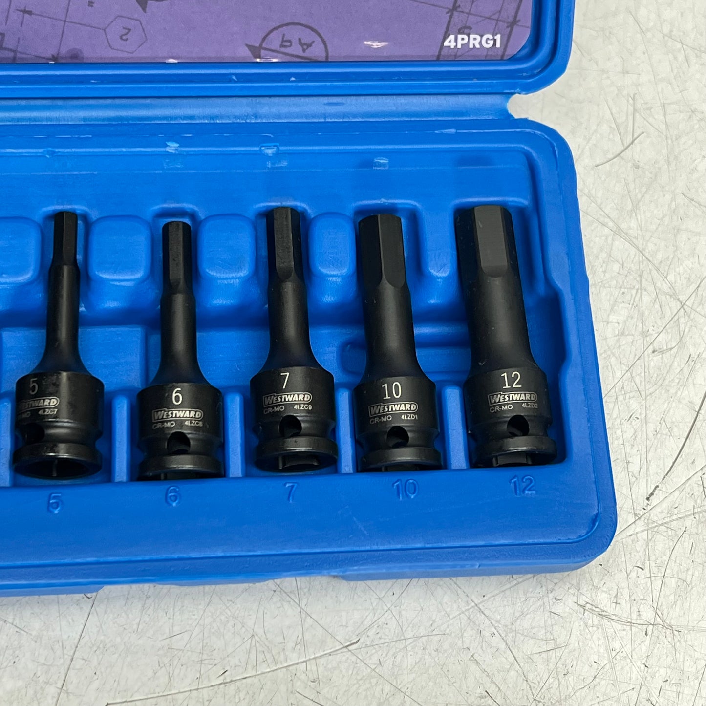 WESTWARD (13 PIECE SET) Impact Socket Bit Set Sae/metric 3/8" Drive Sz  4PRG1A