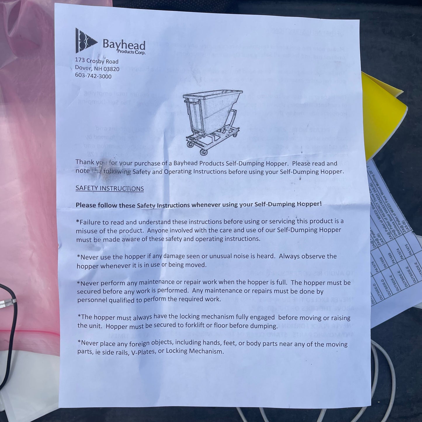 ZA@ Pallet of BAYHEAD Tilt Truck Trash Cart 75”x61”x50” Red (AS-IS)