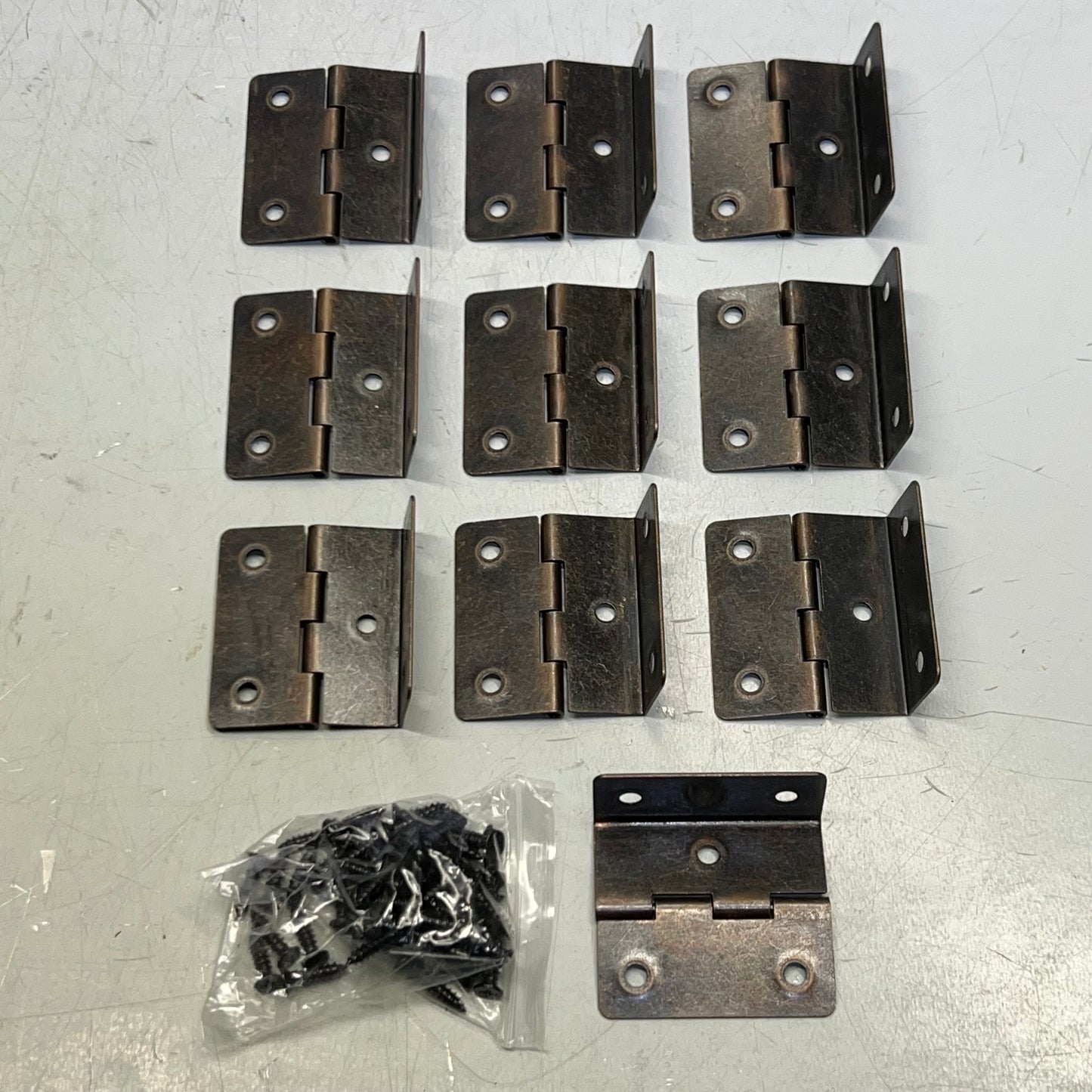 COSHAR (10 PACK) 2" Three Fold Bend Hinges Vintage X002WPFA9D