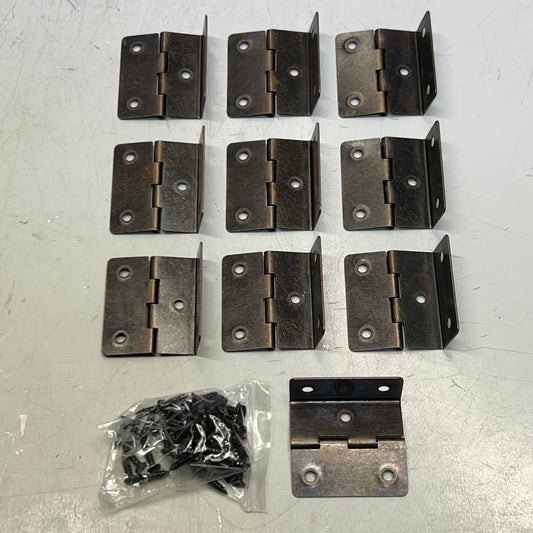 COSHAR (10 PACK) 2" Three Fold Bend Hinges Vintage X002WPFA9D