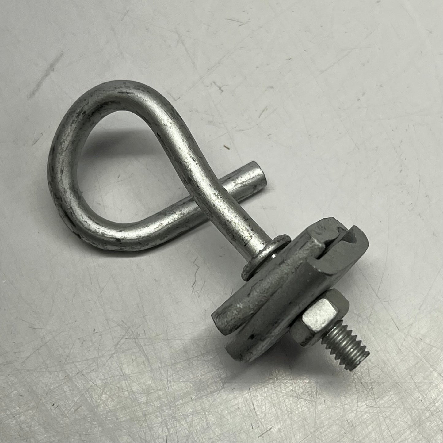 ALLIED BOLT (100 PACK) Q Span Clamp Grade 2 Steel 1/4" Dia Pig Tail Silver 4042