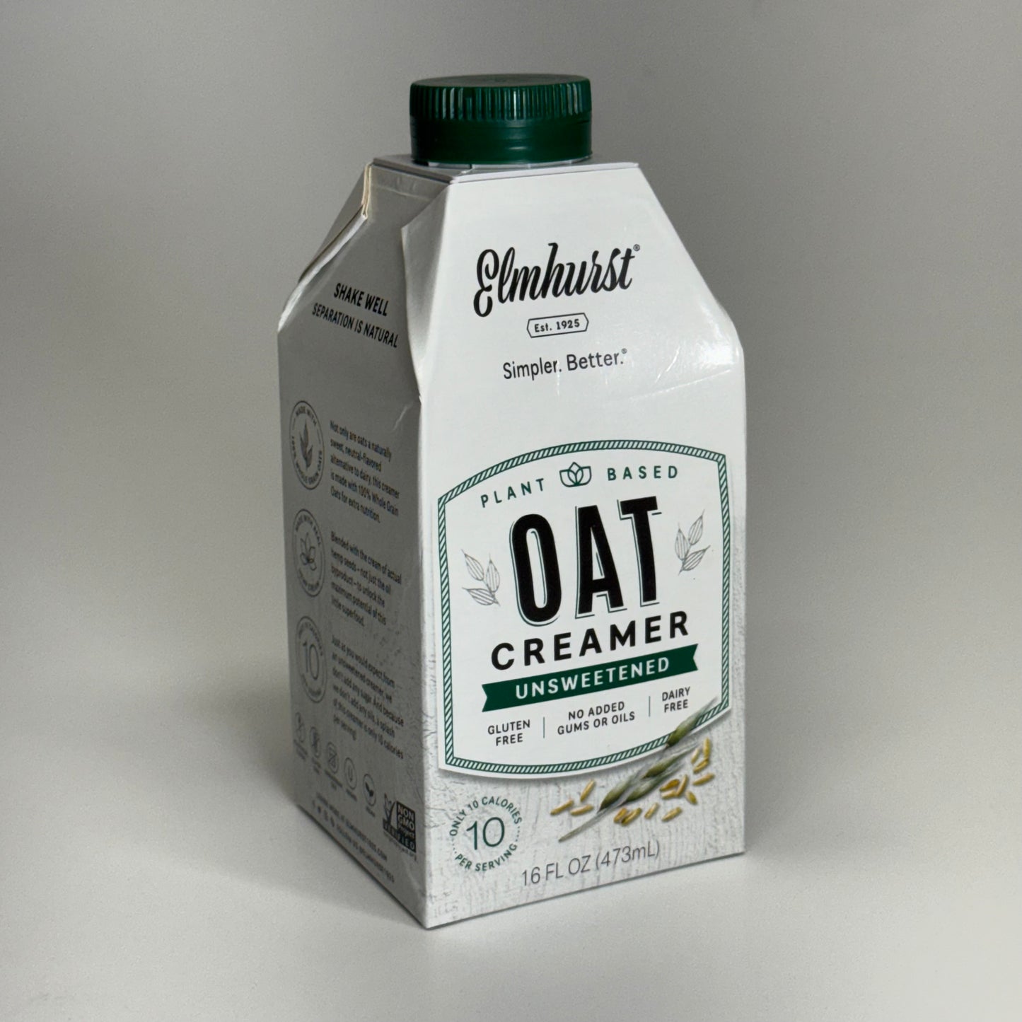 ELMHURST (4 PACK) Elmhurst Unsweetened Oat Creamer 16 fl oz. BB 11/26