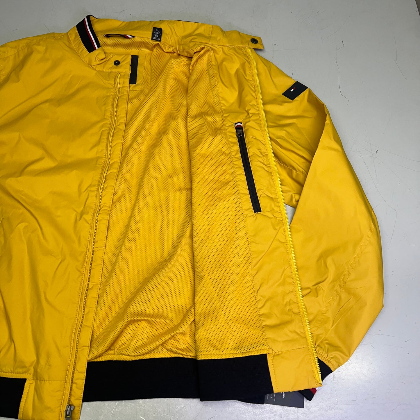 ZA@ TOMMY HILFIGER Spring Bomber Jacket Men's Sz XL Yellow 152AP680