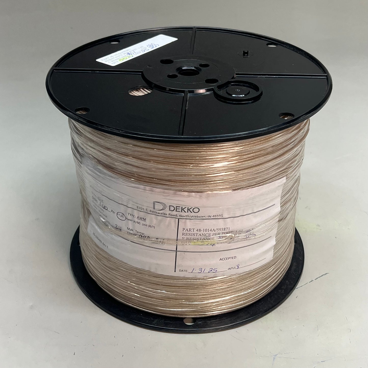 DEKKO Resistance Wire Copper Nickel 34 Conductor Sz 34  98 Cu 2 Ni 48-1014A/593871