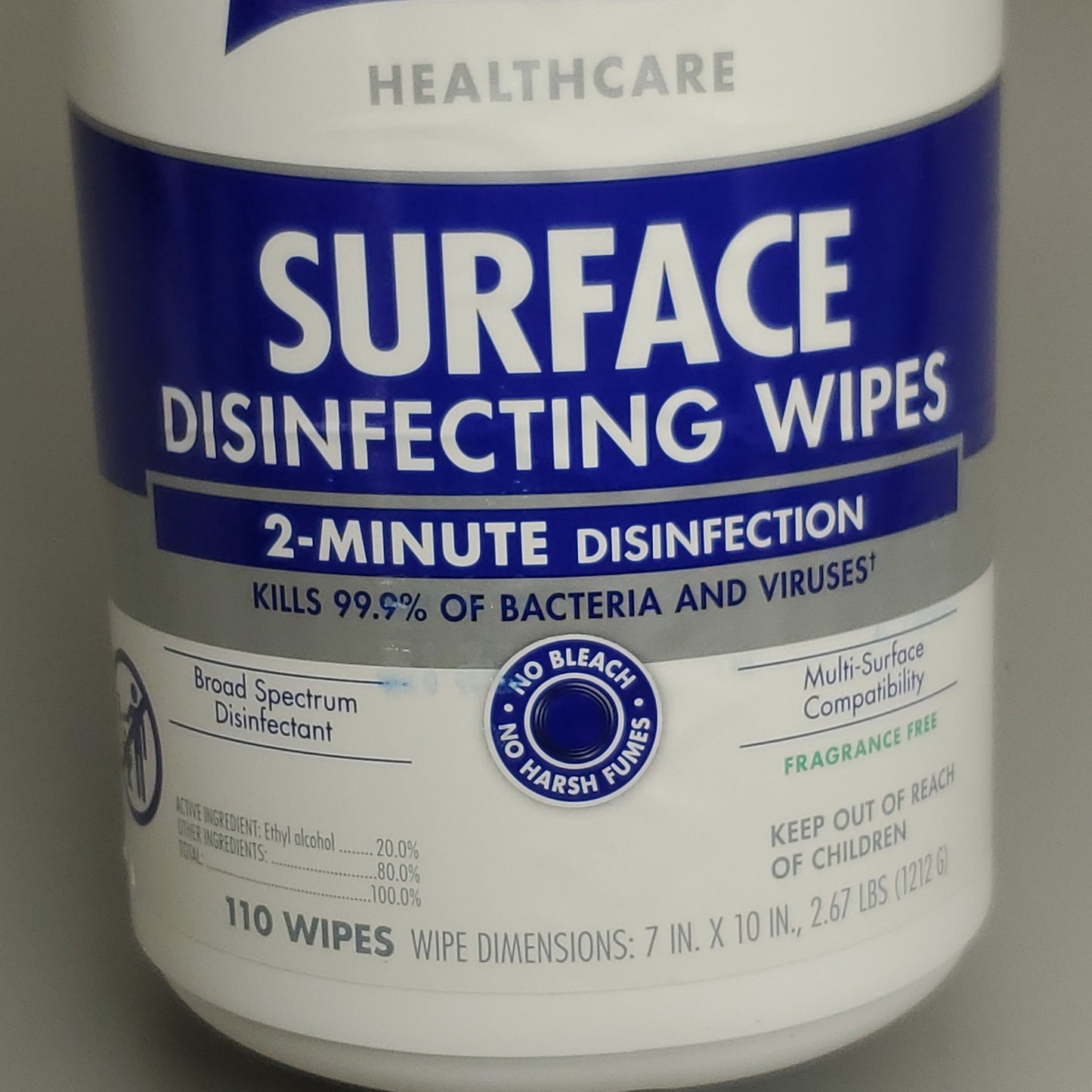 ZA@ PURELL HealthCare (6 PACK, 110 Wipes/Each) Surface Disinfecting Wipes 1-Ply Unscented (Exp 9/24) C