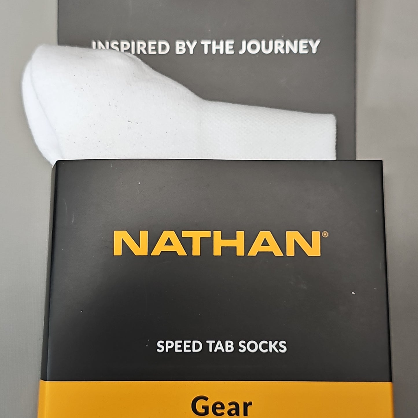 NATHAN Speed Tab Low Cut Socks Unisex Sz L White NS10580-90002-L (New)