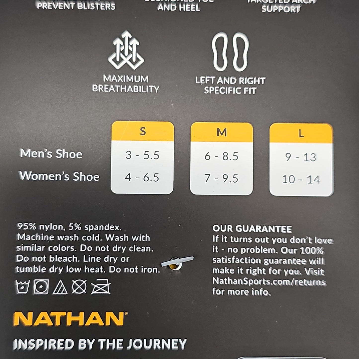 NATHAN Speed Tab Low Cut Socks Unisex Sz L White NS10580-90002-L (New)