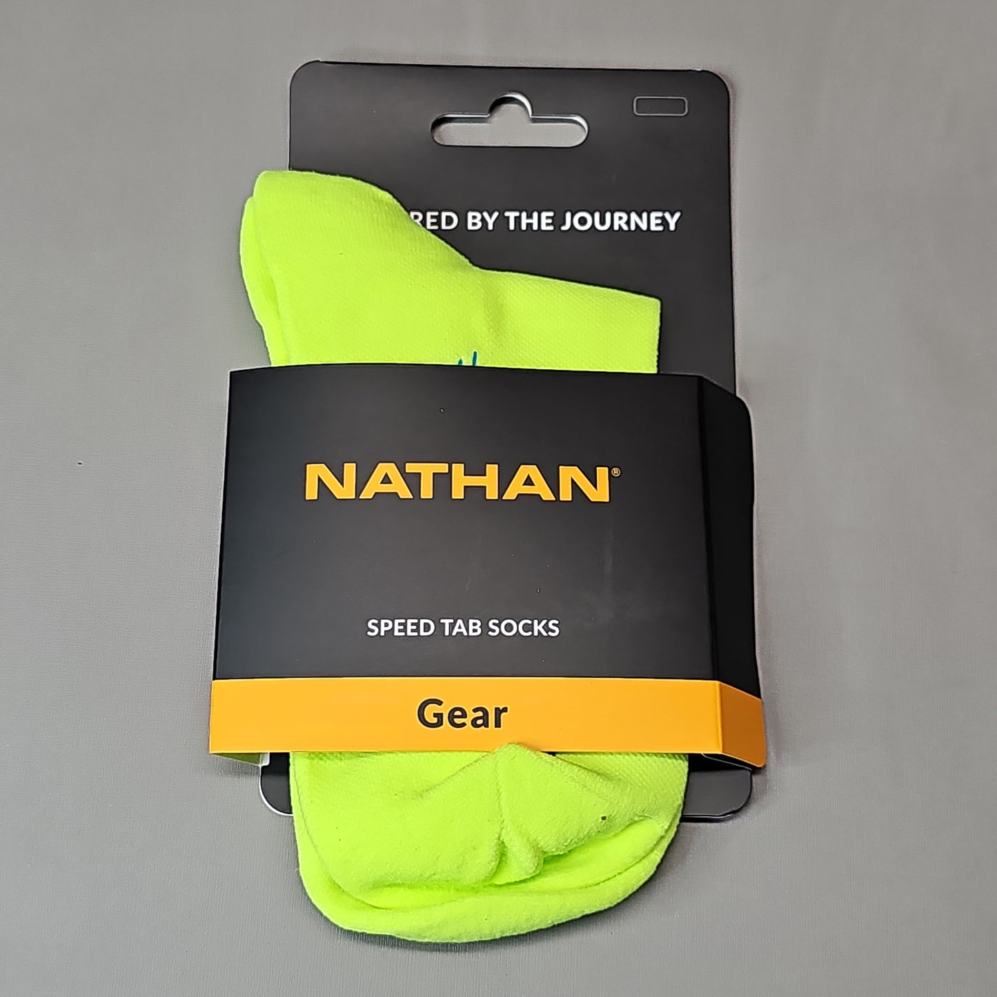 NATHAN Speed Tab Low Cut Socks Unisex Sz S Bright Lime NS10580-50119-L (New)