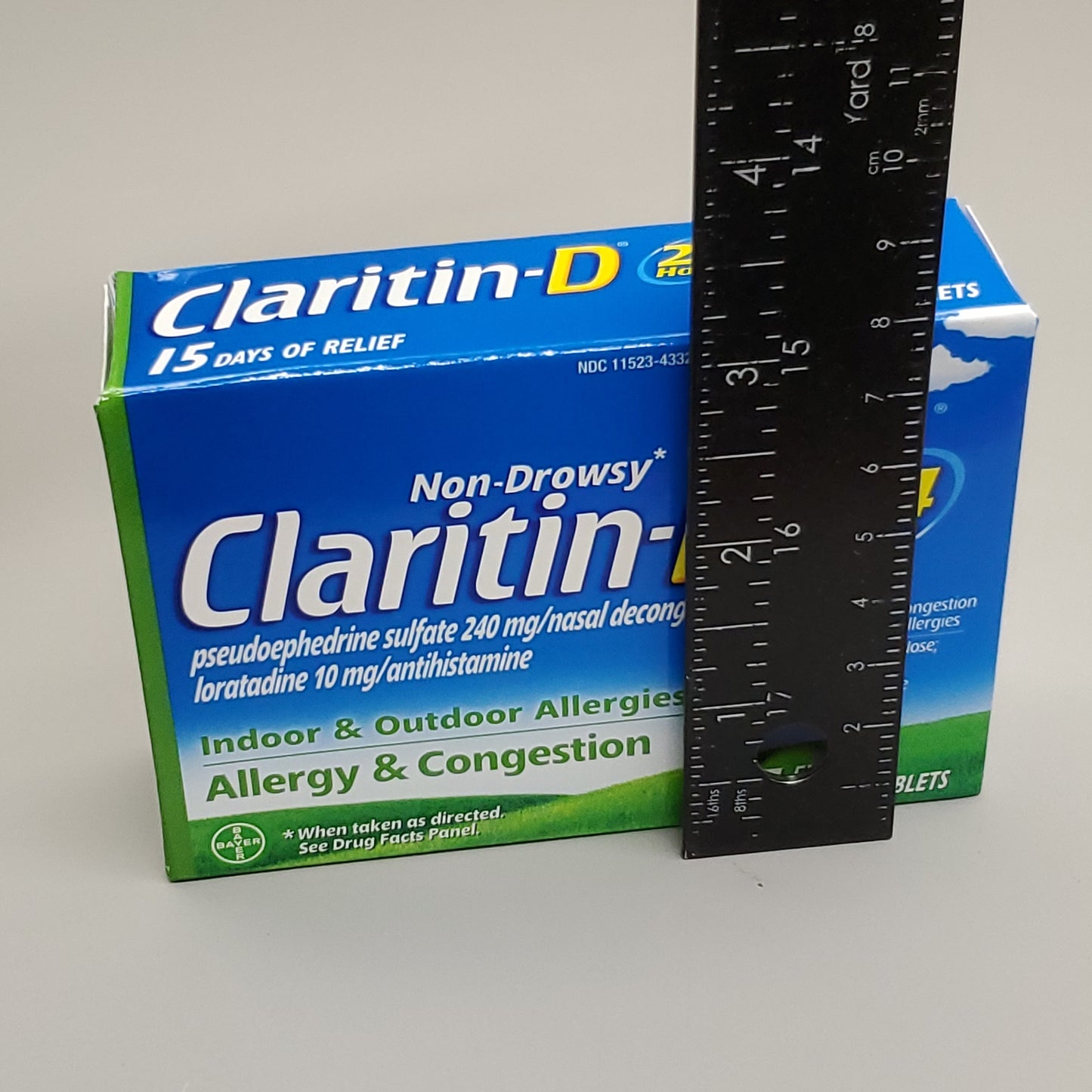 ZA@ BAYER 6PK! Claritin-D 24 Hours Non-Drowsy Allergy & Congestion 15 Tablets (07/25)