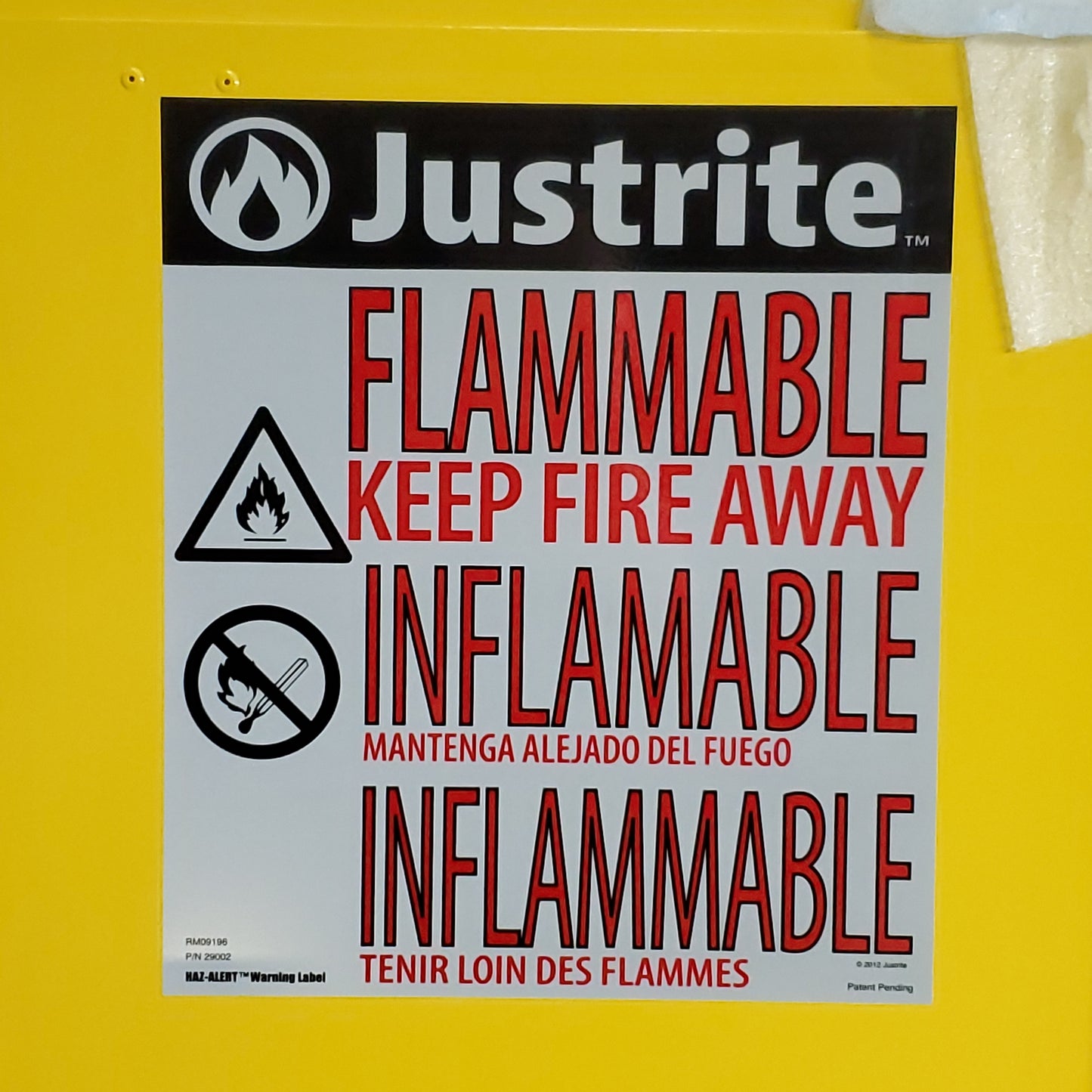 JUSTRITE Sure-Grip EX Flammable Liquid Safety Storage Cabinet 90 Gal 43wx34dx65h 899000