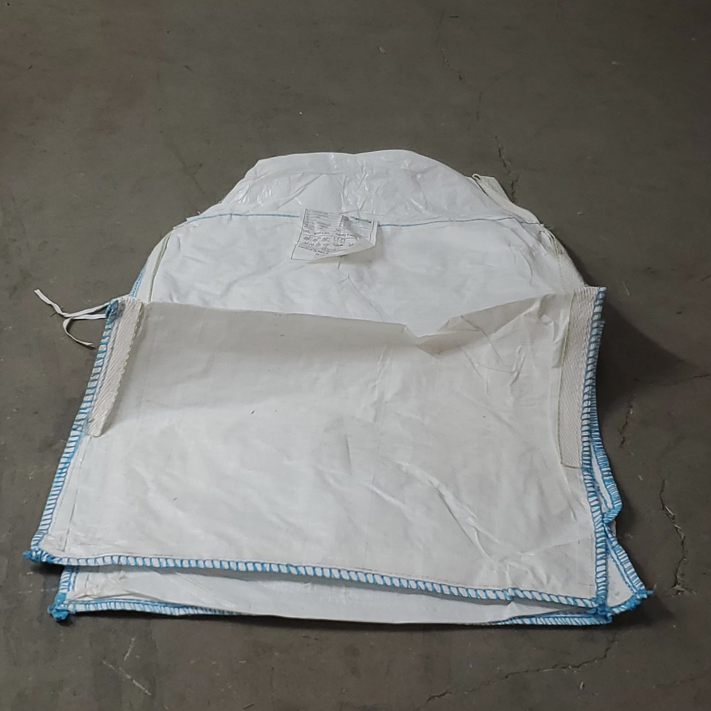 ABC Polymer Industries FlexSack Bulk Bag White 3000 lbs 35" X 39" X 50" Spout on Top & Bottom (New)