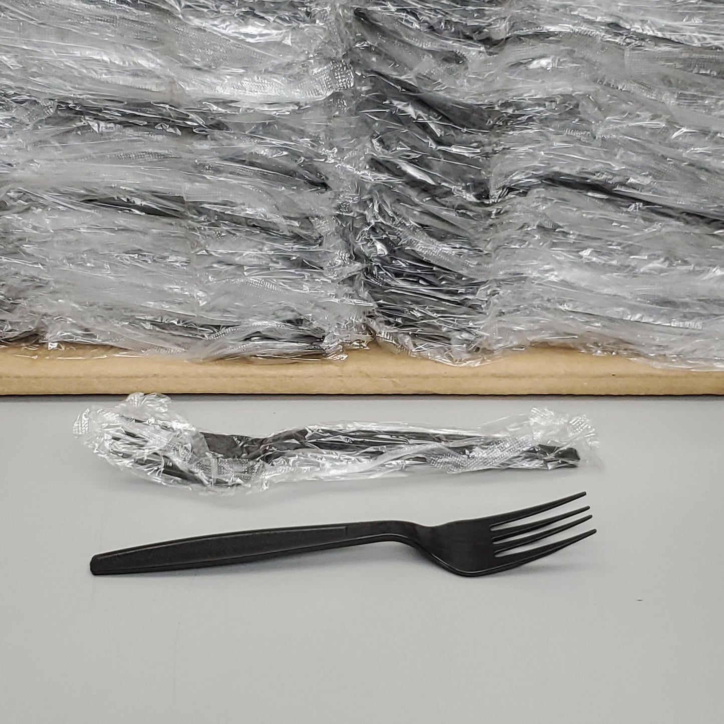 D&W FINE PACK 1000PK! ADV. HWPP Disposable Forks Wrapped Black IAFBLK-PP (New)