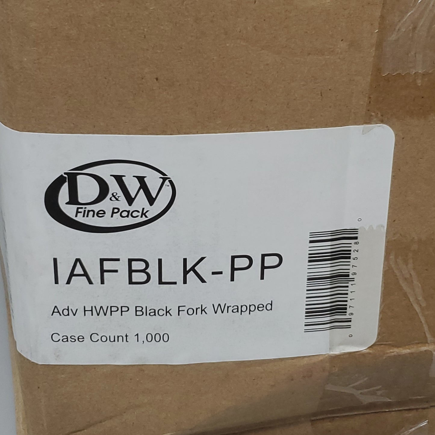 D&W FINE PACK 1000PK! ADV. HWPP Disposable Forks Wrapped Black IAFBLK-PP (New)