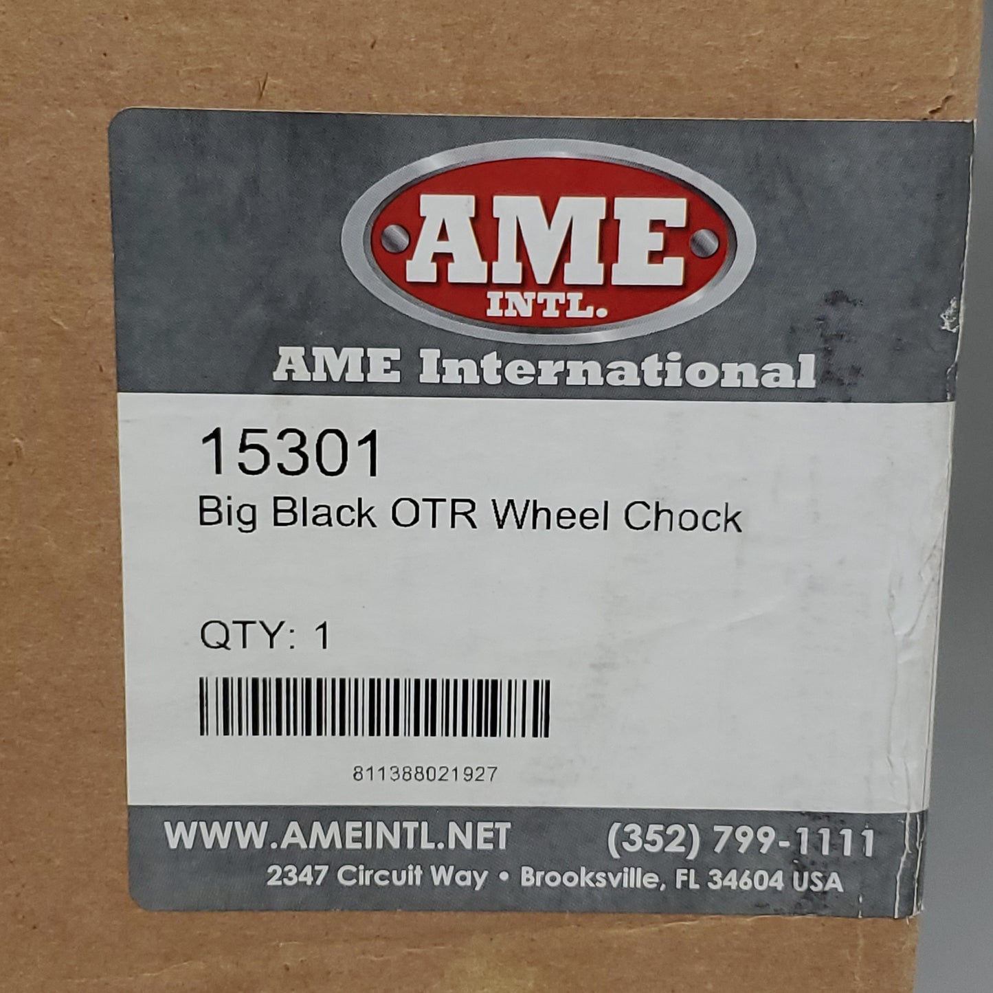 AME International Big Black OTR Wheel Chock 15301 (New)