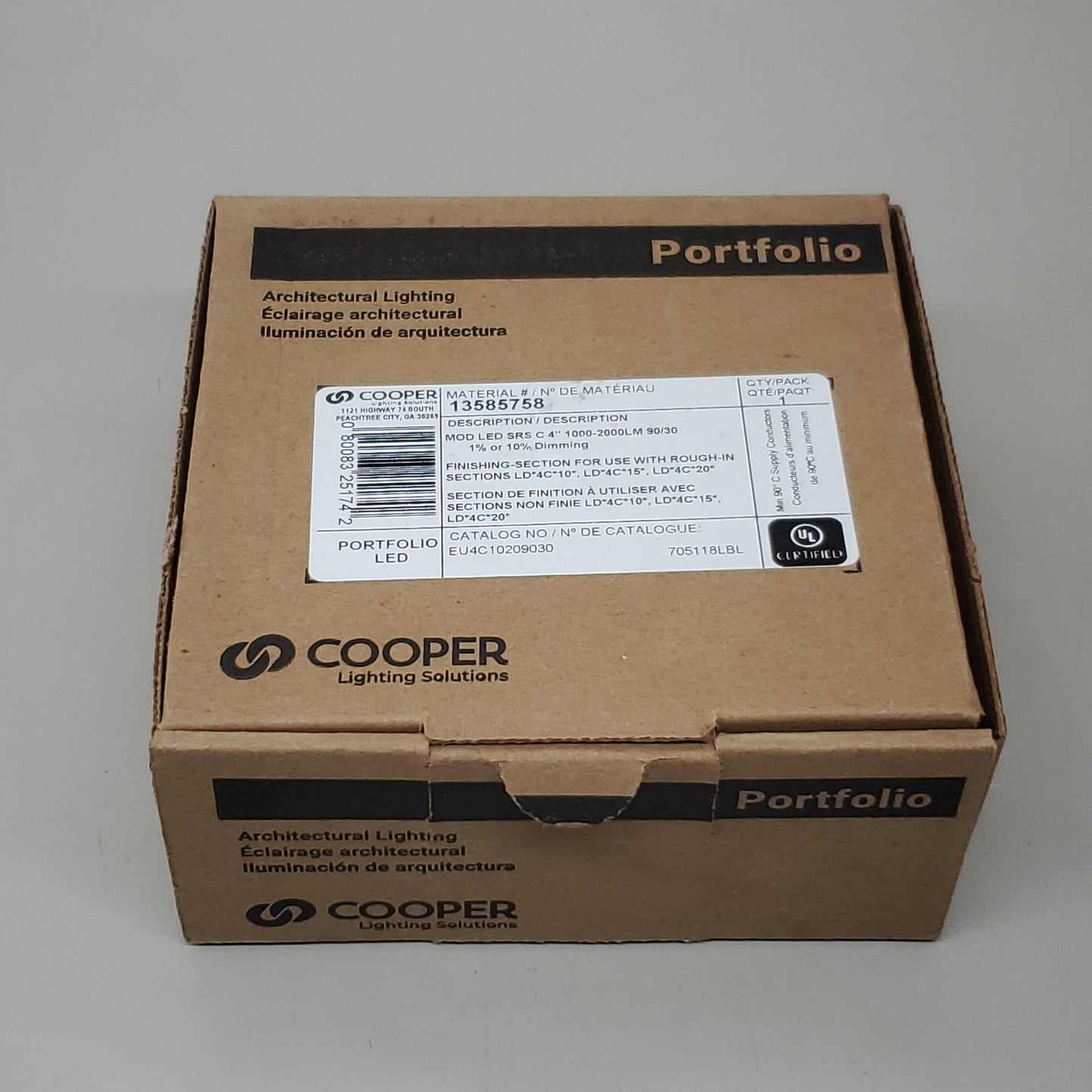 COOPER Lighting Solution Portfolio LED Light 4" Engine 1000-2000LM EU4C10209030