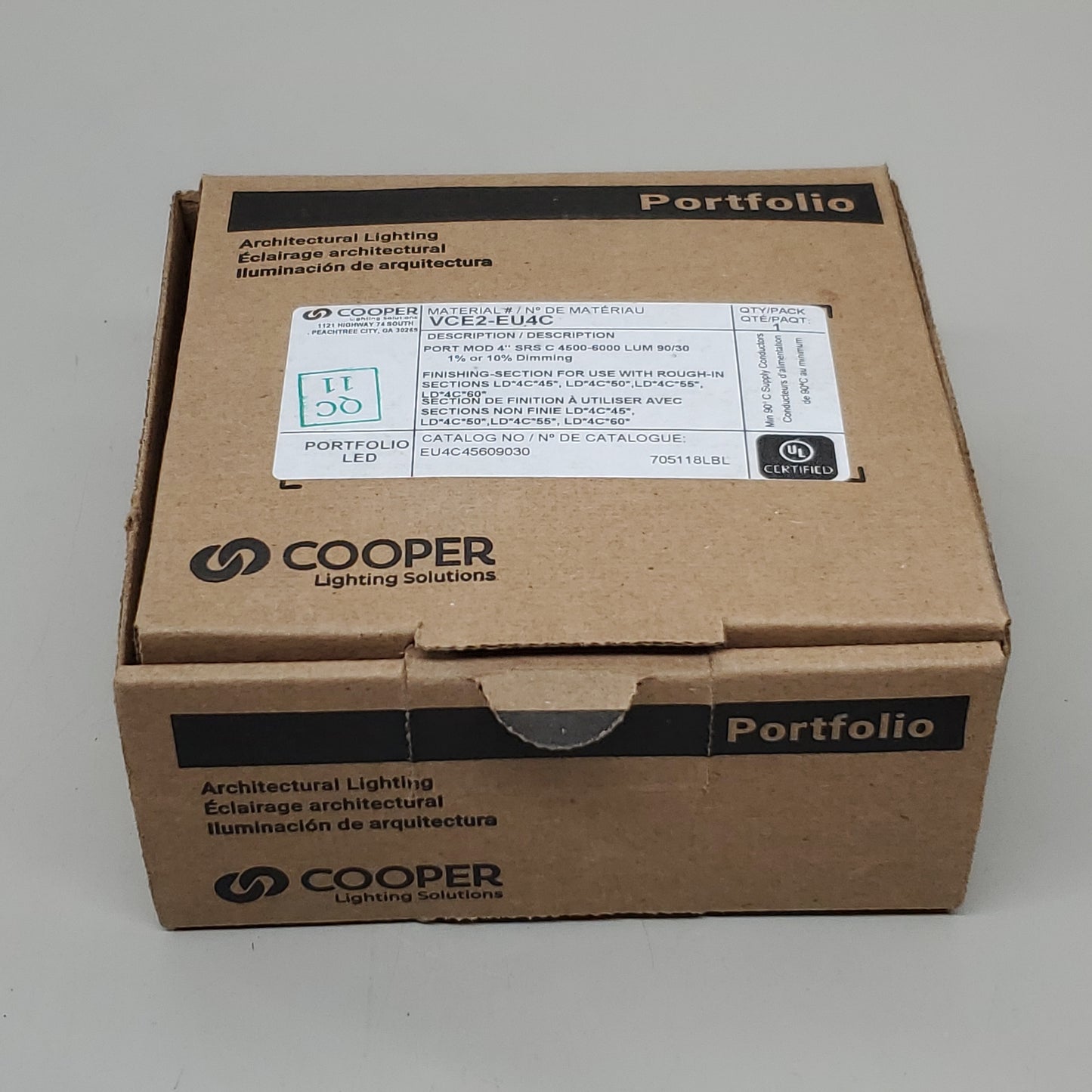 COOPER Lighting Solution Portfolio LED Light 4" Engine 4500-6000LM EU4C45609030