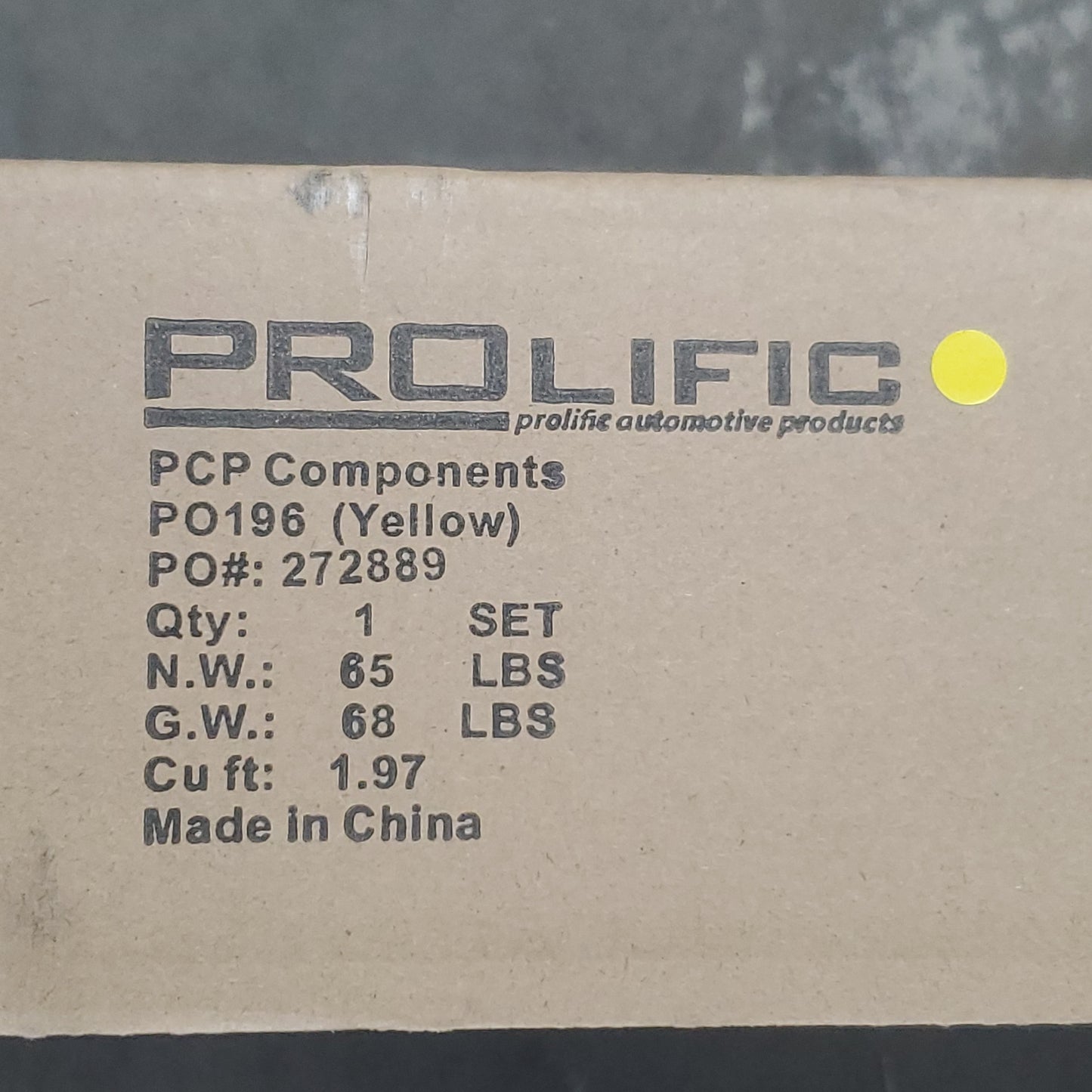 PROLIFIC Rolling Automotive Material Caddy Yellow PO196 272889