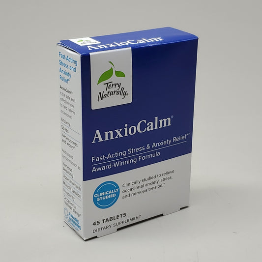 TERRY NATURALLY Anxiocalm Stress & Anxiety Relief 45 tablet box 6940922 BB 09/25