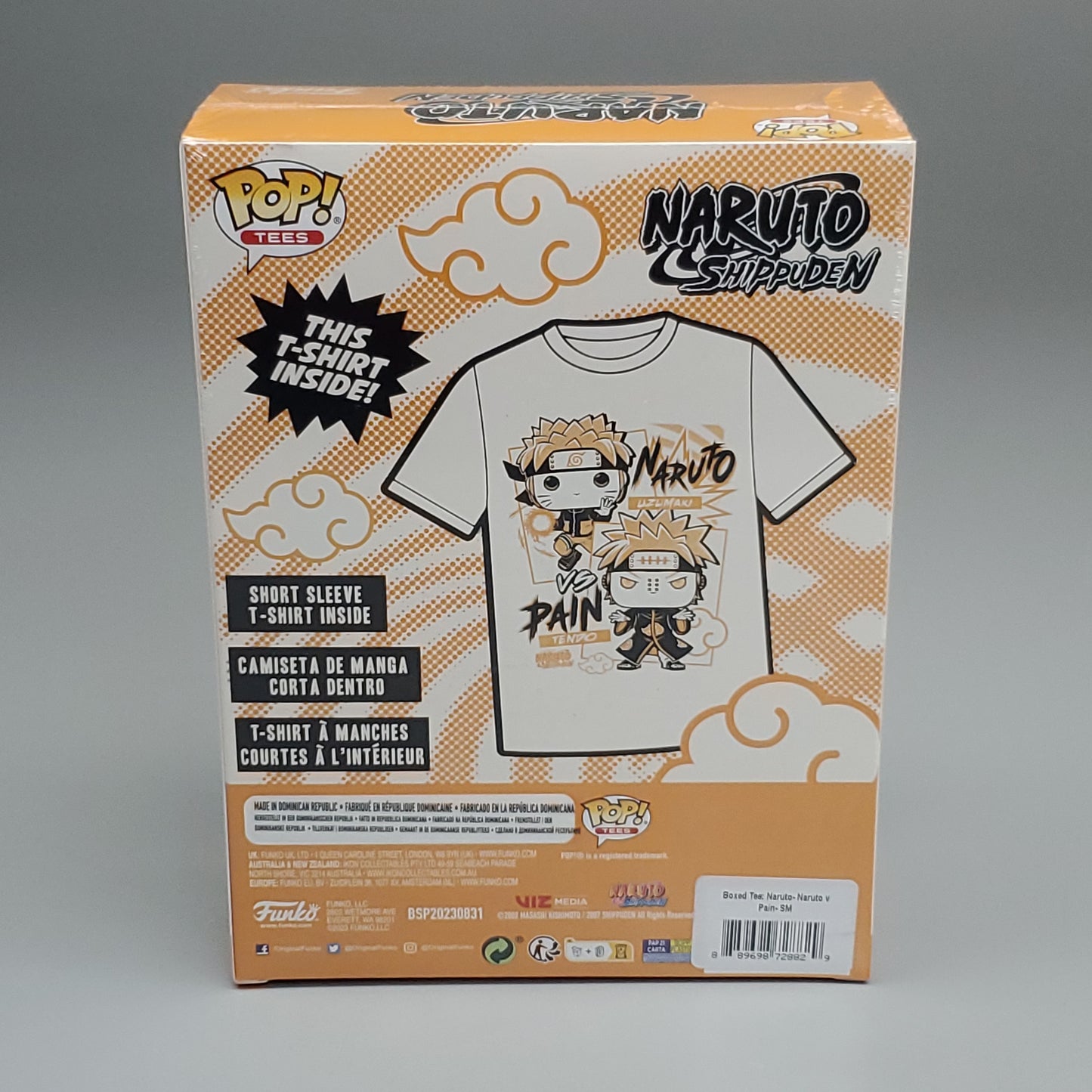 FUNKO Pop Naruto Shippuden Unisex T-Shirt SZ S Naruto vs Pain Boxed Tee