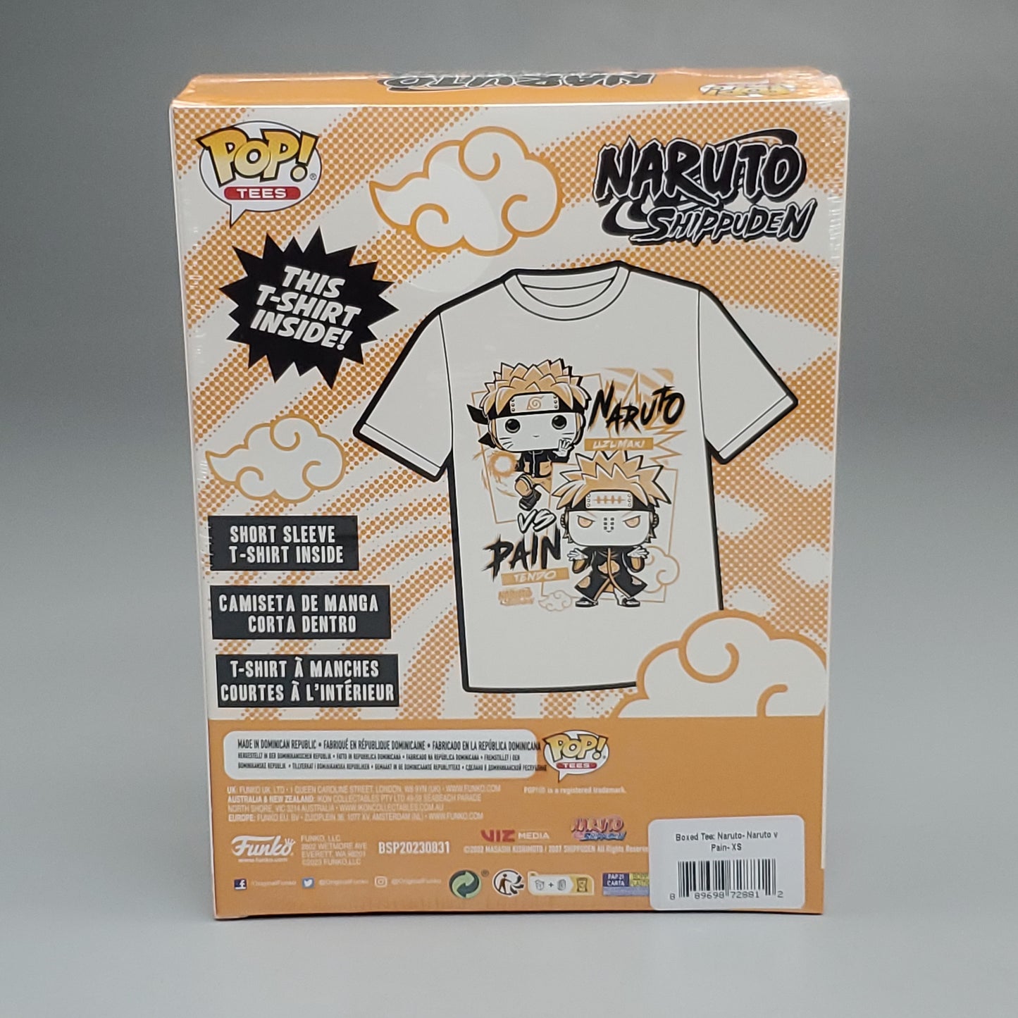 FUNKO Pop Naruto Shippuden Unisex T-Shirt SZ XS Naruto vs Pain Boxed Tee