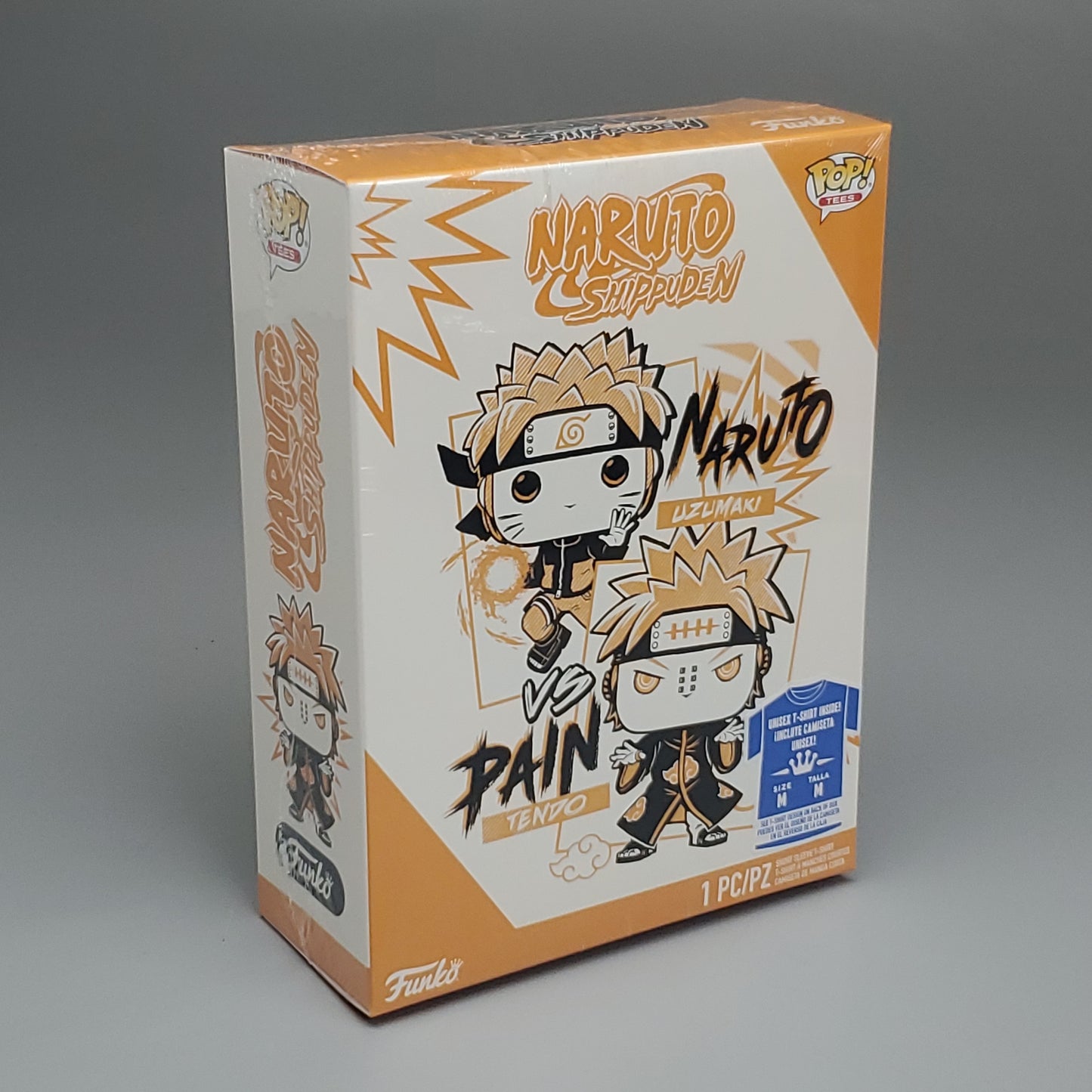 FUNKO Pop Naruto Shippuden Unisex T-Shirt SZ M Naruto vs Pain Boxed Tee