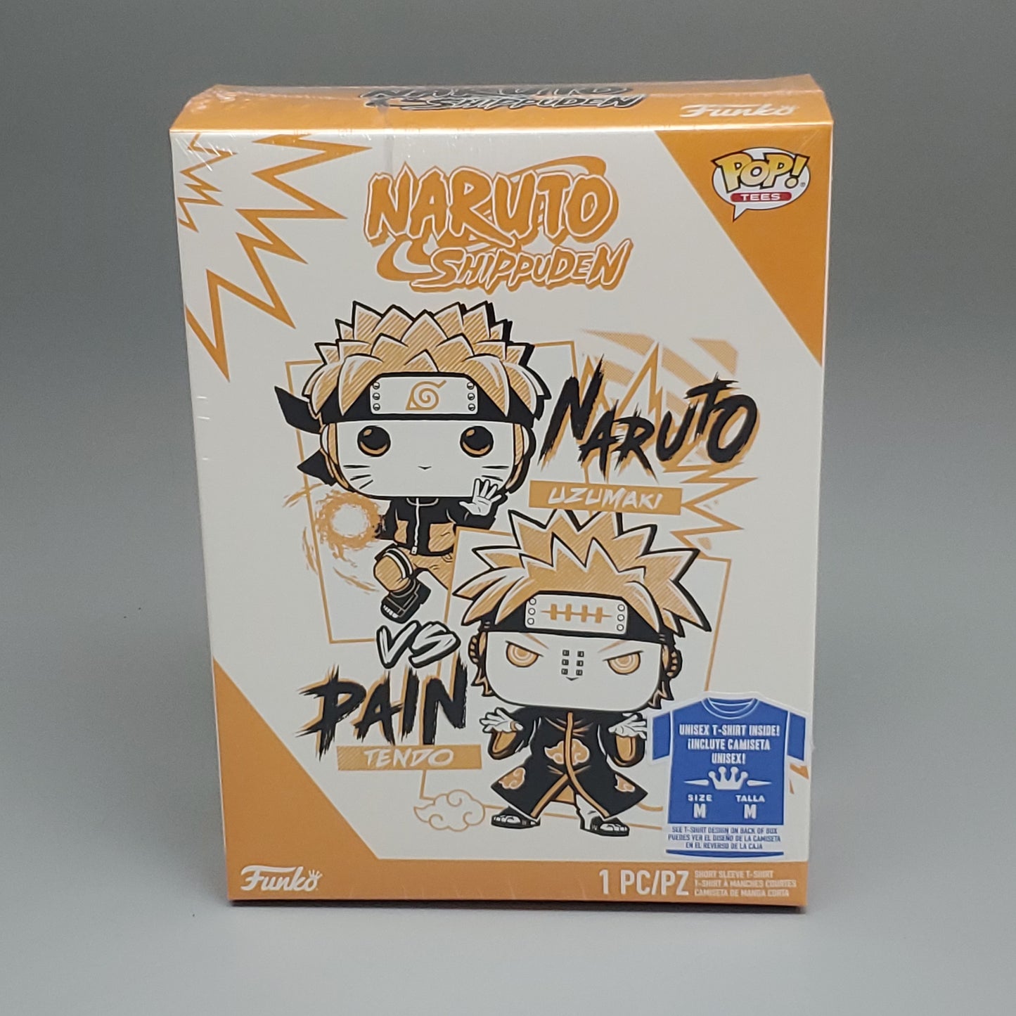 FUNKO Pop Naruto Shippuden Unisex T-Shirt SZ M Naruto vs Pain Boxed Tee