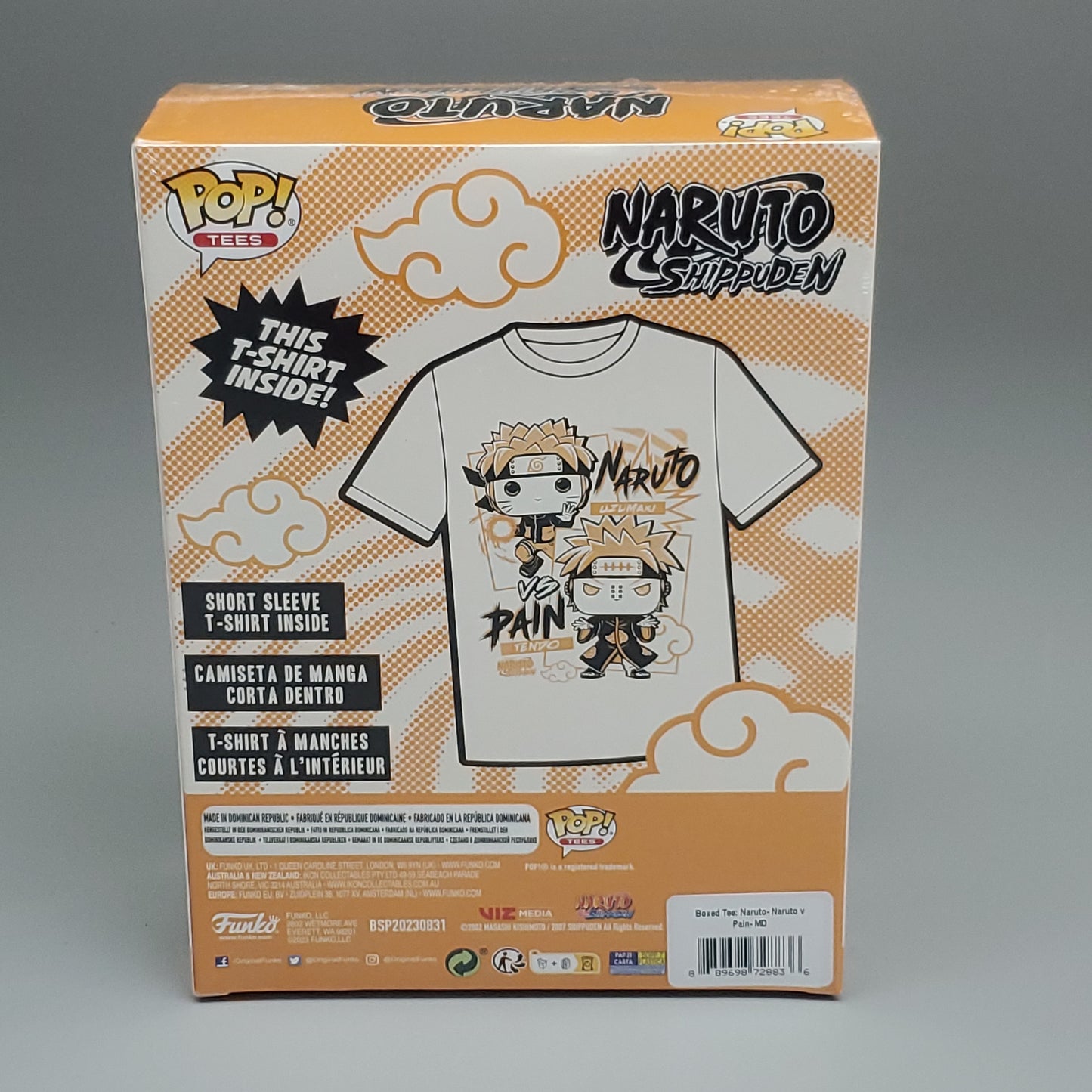 FUNKO Pop Naruto Shippuden Unisex T-Shirt SZ M Naruto vs Pain Boxed Tee