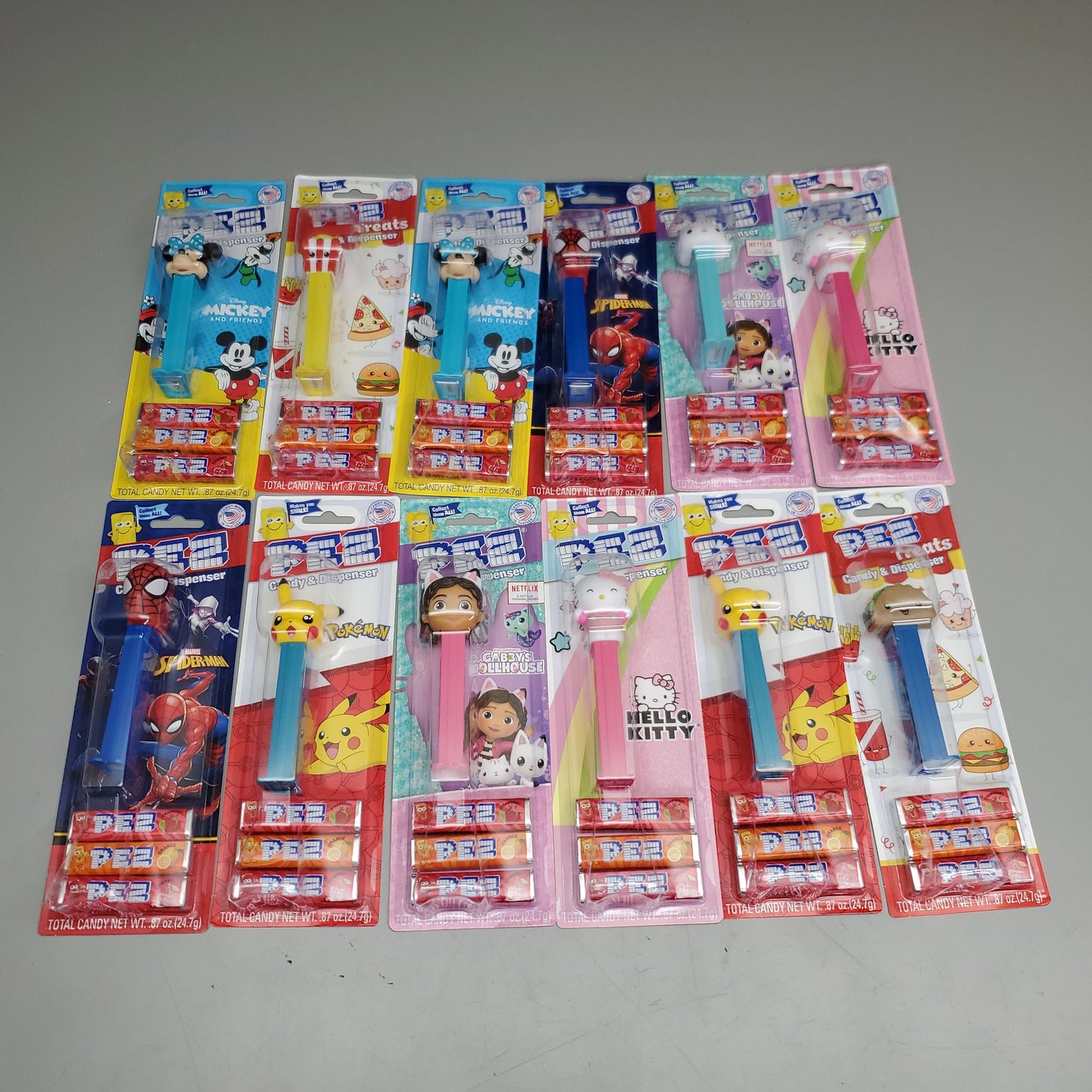 PEZ Candy Dispensers (12 PACK) Assortment Characters