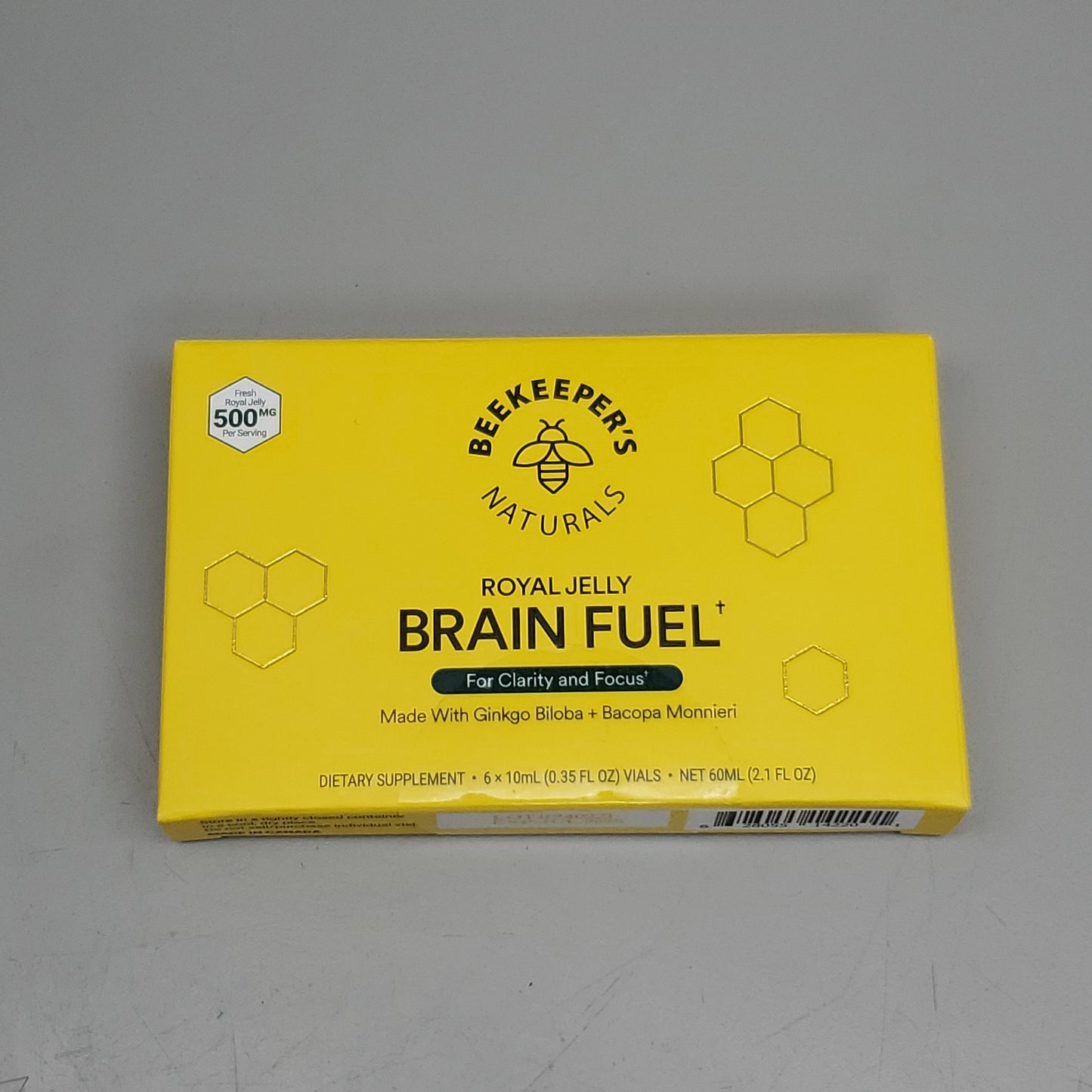 BEEKEEPERS NATURALS (6 VIALS) Royal Jelly Brain Fuel 10ml Each BB 07/25