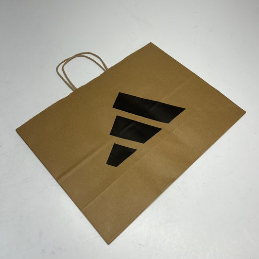 ZA@ REDIBAGUSA (10 PACK) Adidas Paper Shopping Bags 2023 16"x12' Brown