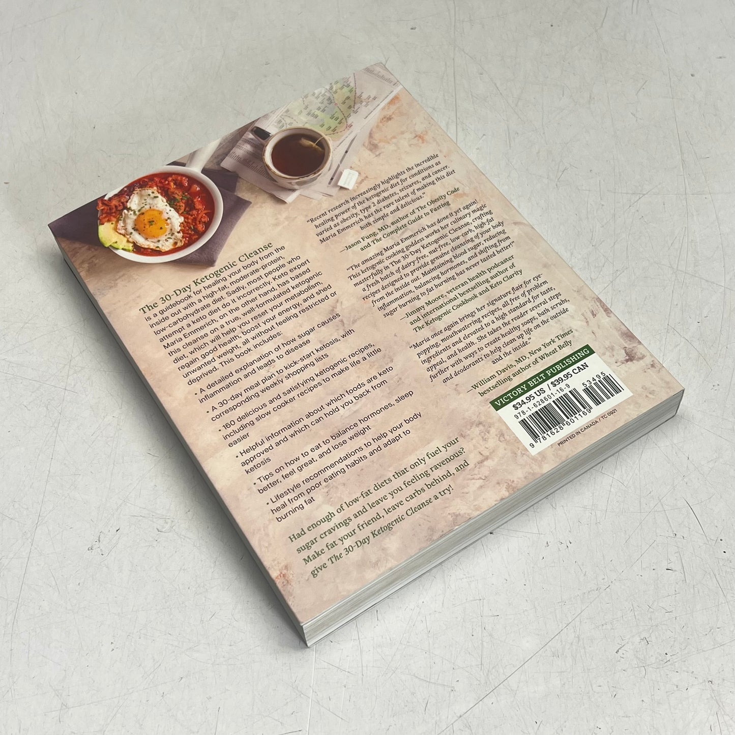 THE 30 DAY KETOGENIC CLEANSE  160 Tasty Whole Food Recipes Paperback Book