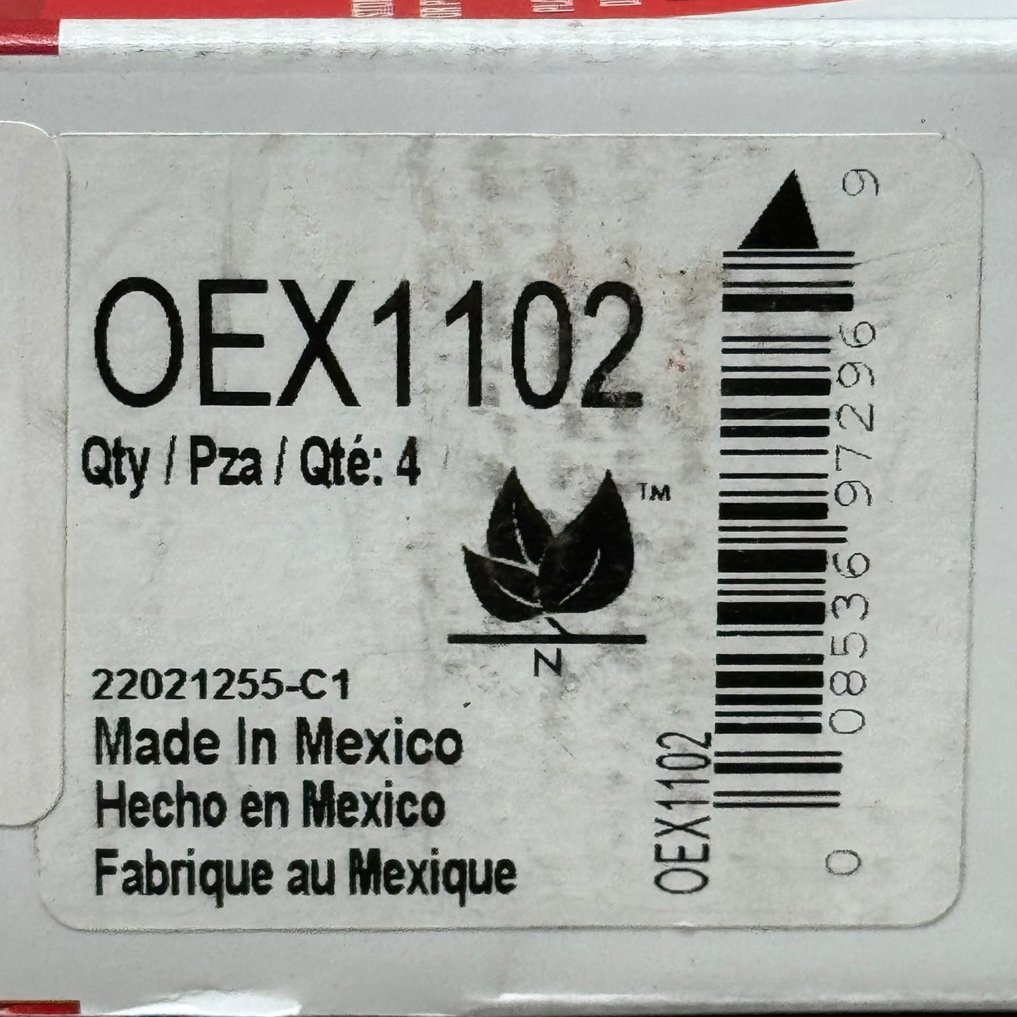 WAGNER OEx Ceramic Disc Brake Pad Set 6" x 2" Grey OEX1102