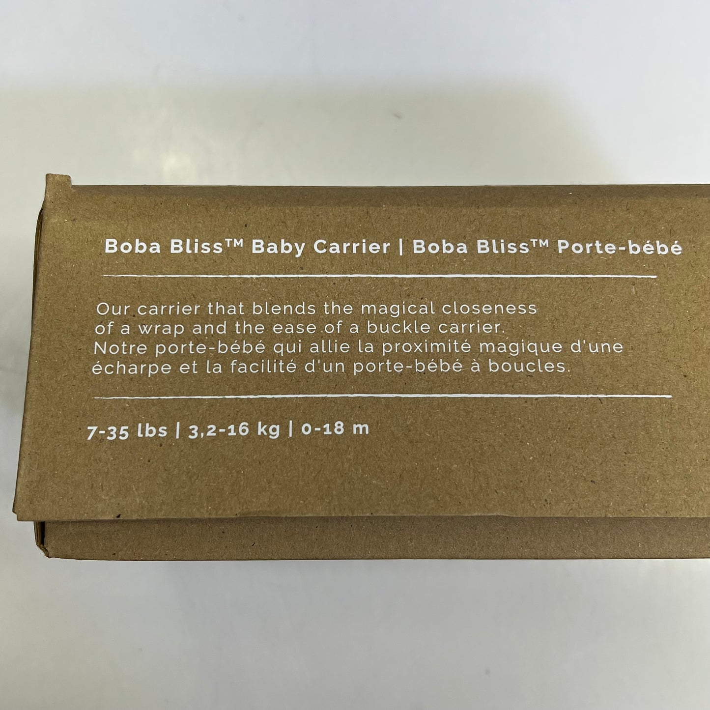 ZA@ BOBA Bliss Baby Carrier One Size 24"-58" Waist Grey BLS2-0STO C