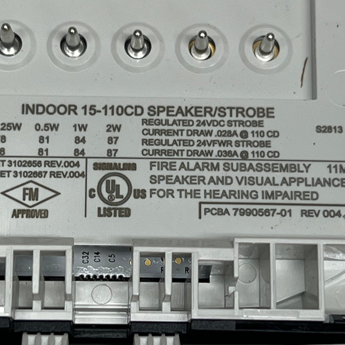 EDWARDS  Combination Wall Speaker Strobe Led  Selectable Wattage White G4SVWF