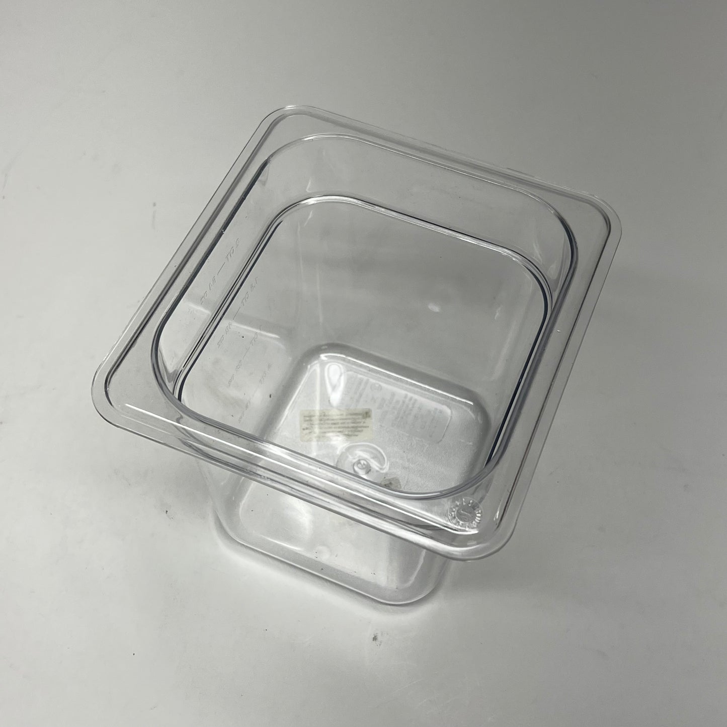 CARLISLE (6 PACK) Storplus Polycarbonate Food Pan  1/6" 6" Deep Clear 3068507