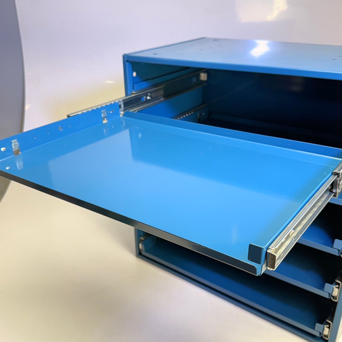 DURHAM MFG 5 Drawer Small Parts Slide Rack Cabinet Class C 12-1/2"x 20-1/2"x 21"  Blue New-Other