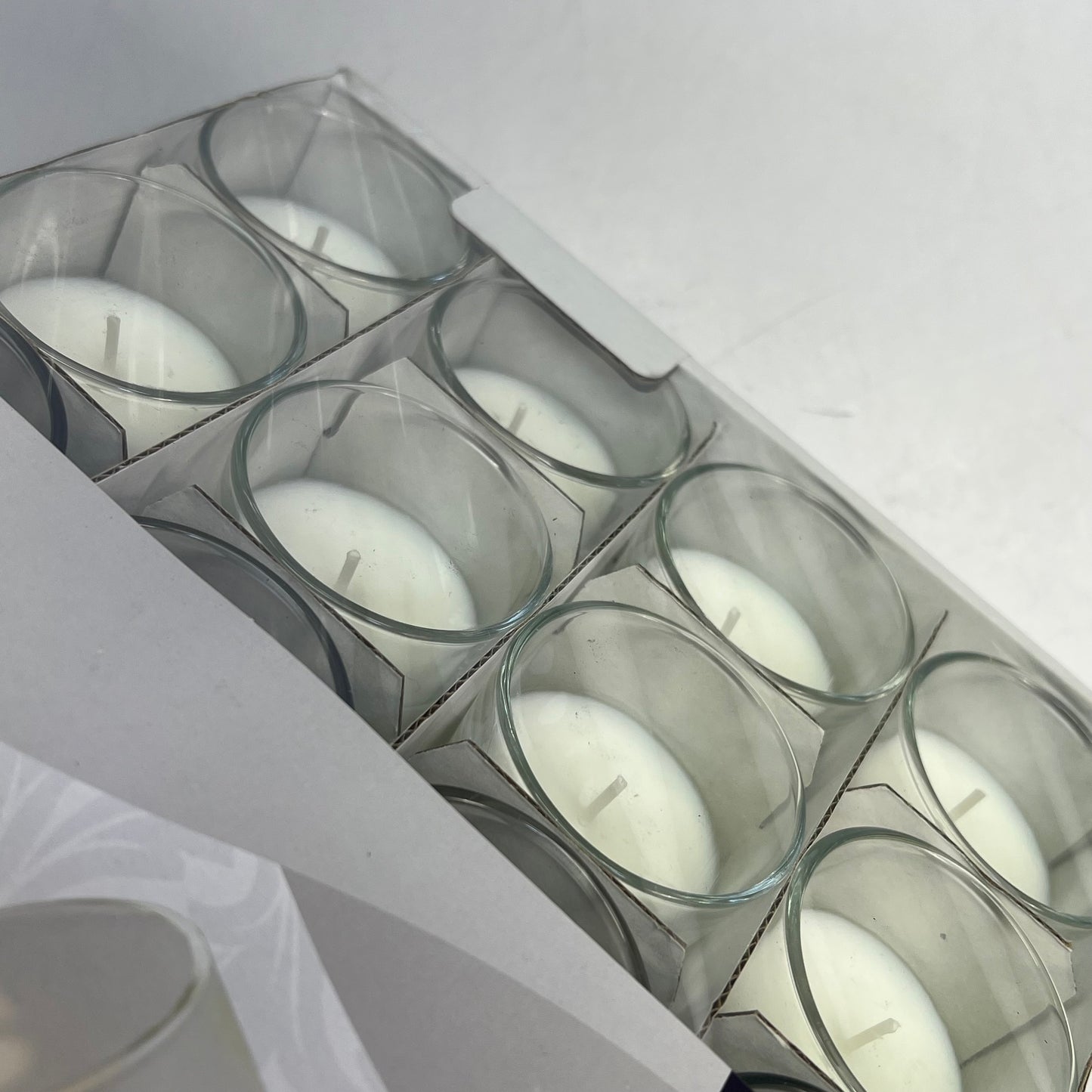 STERNO (24 PACK) Petite Lites Glass Candles 8 Hours  Clear/White 40114