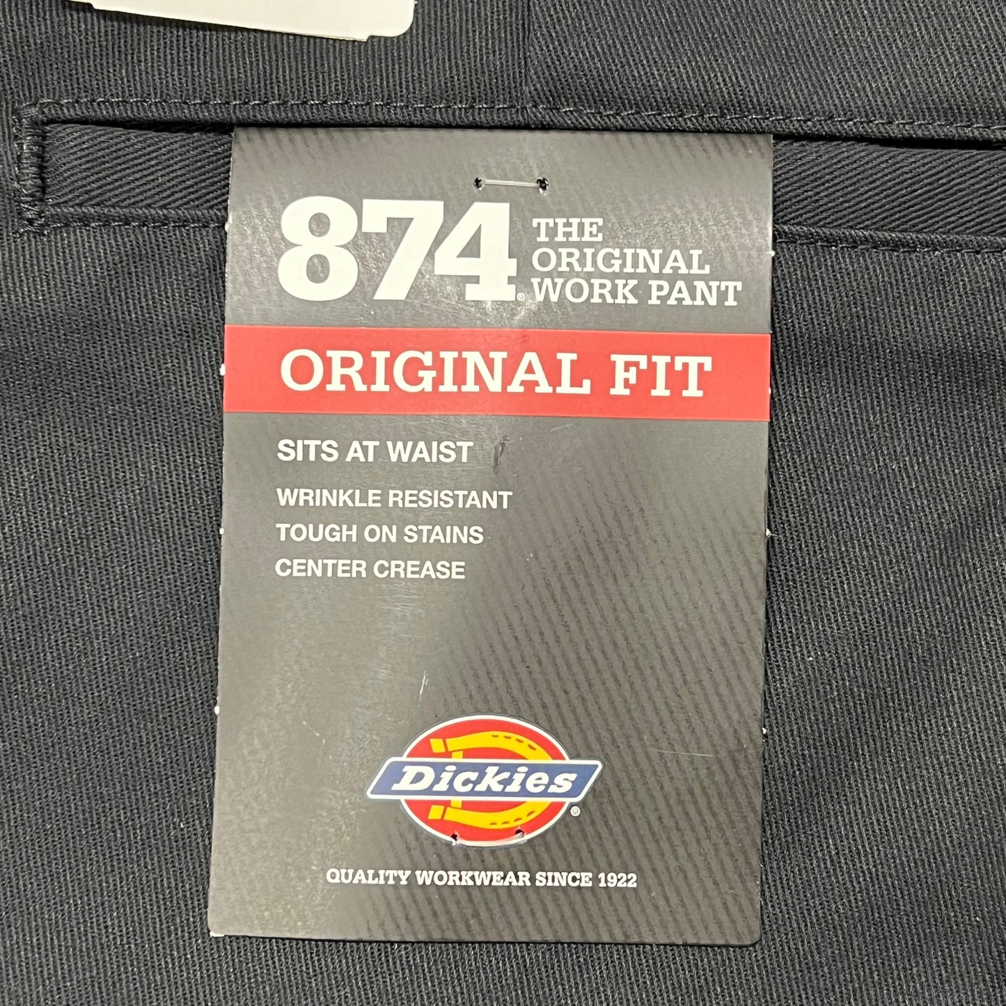 DICKIES Original 874 Original Fit High Rise Work Pants Mns Sz 32X31 Black 874BK