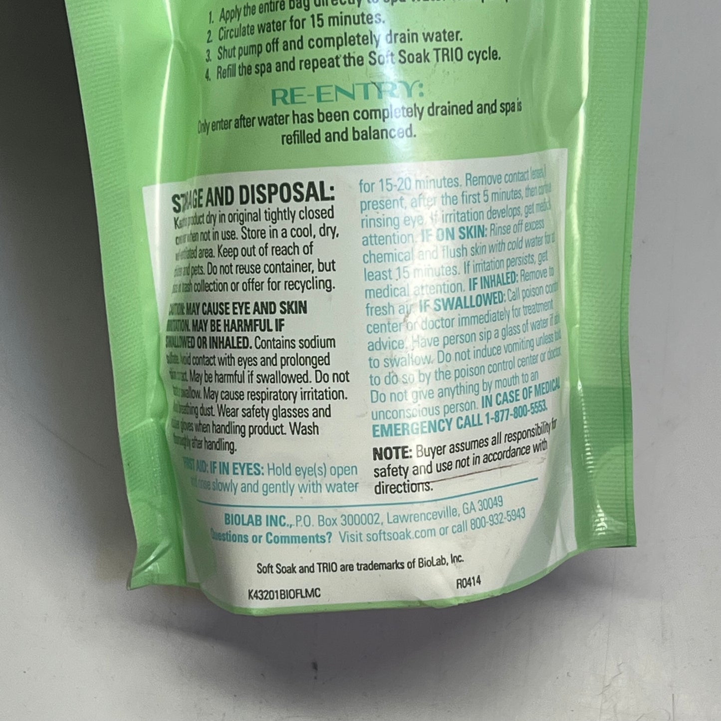 SOFT SOAK Trio Spa & Hot Tub 3 Month Pre Measured Supply Softening Kit 43200BIO