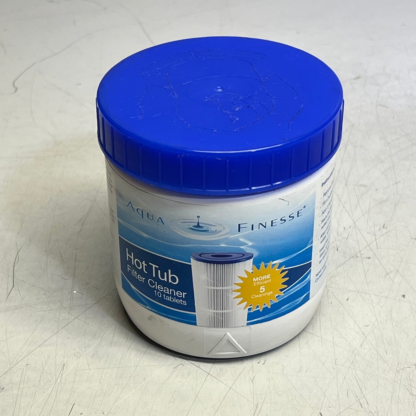 AQUA FINESSE Hot Tub & Spa Filter Cleaner Fizz Tablets 10 Tabs White AQF956316