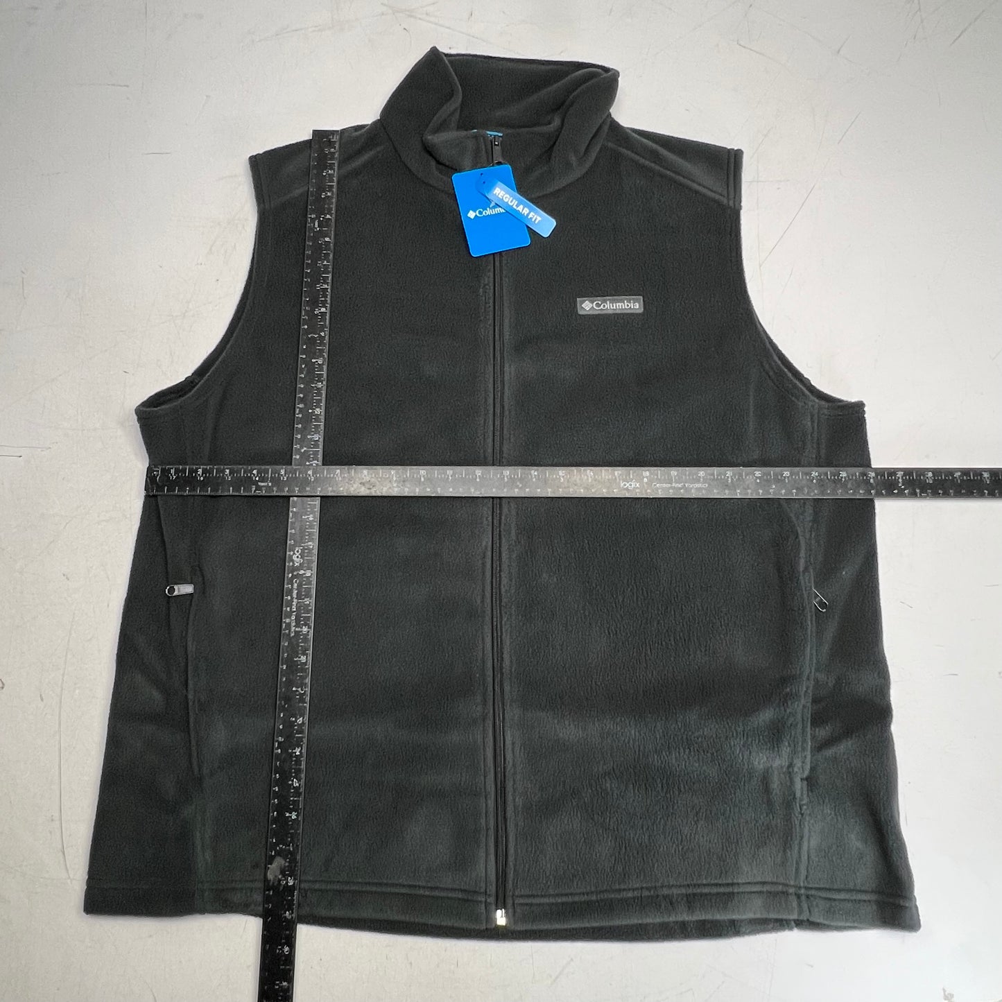 COLUMBIA Steens Mountain Full Zip Soft Fleece Vest Men's Sz 2X Black AS1535-010
