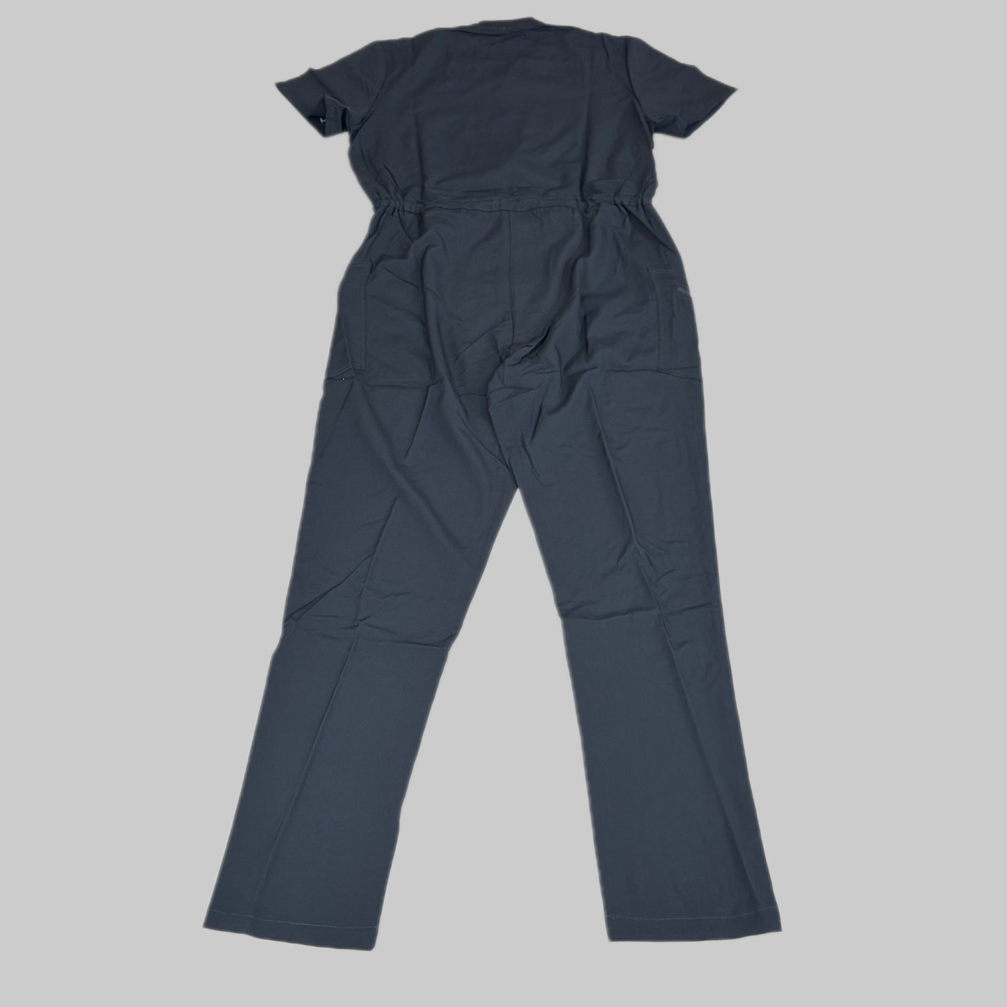 GREEN TOWN 4 Flex Scrubs Jumpsuit Cinch In Waist Women's Sz M Pewter GFX-023AST