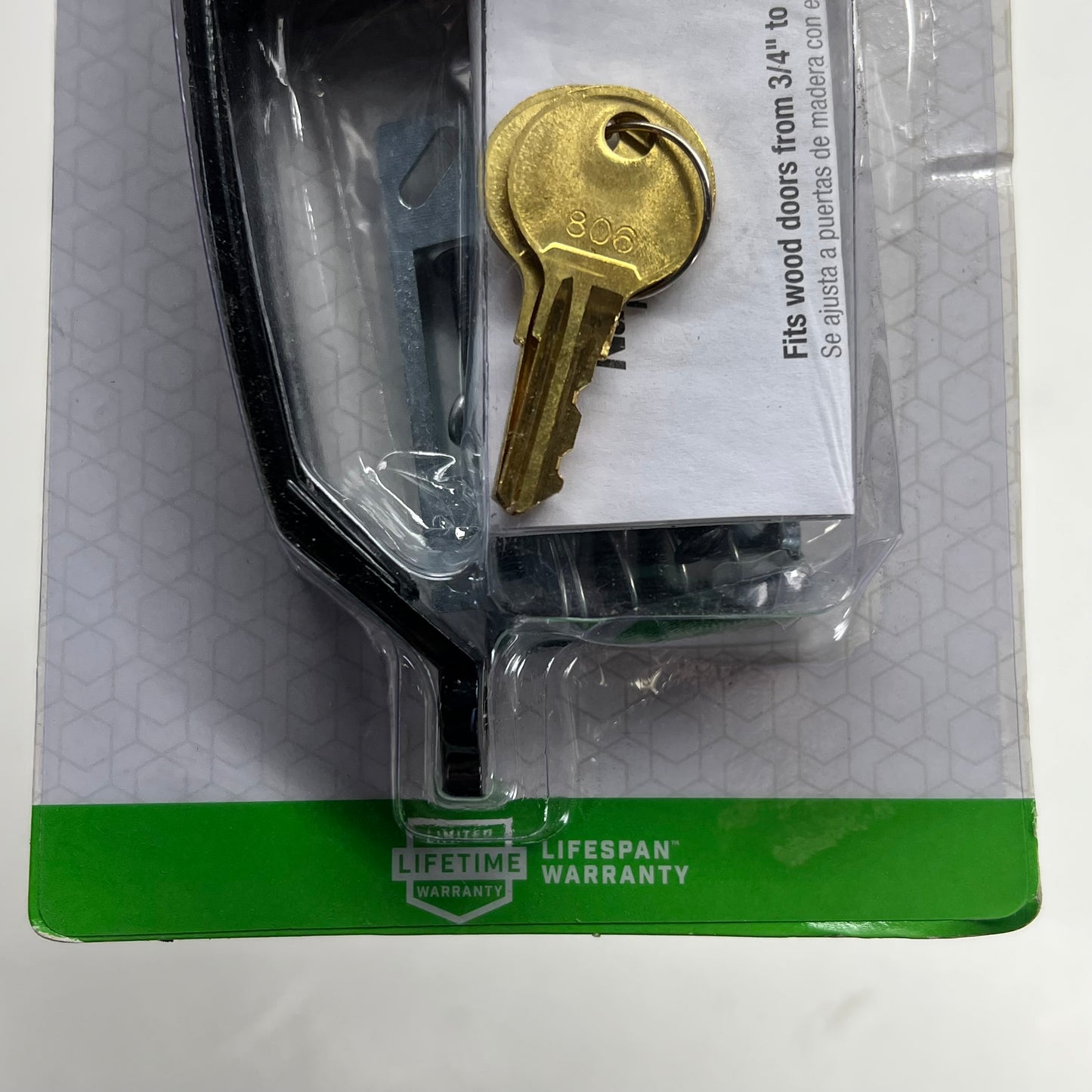 NATIONAL HARDWARE Colonial Push Button Latch Keyed 1-3/4" Holes Black N100-031