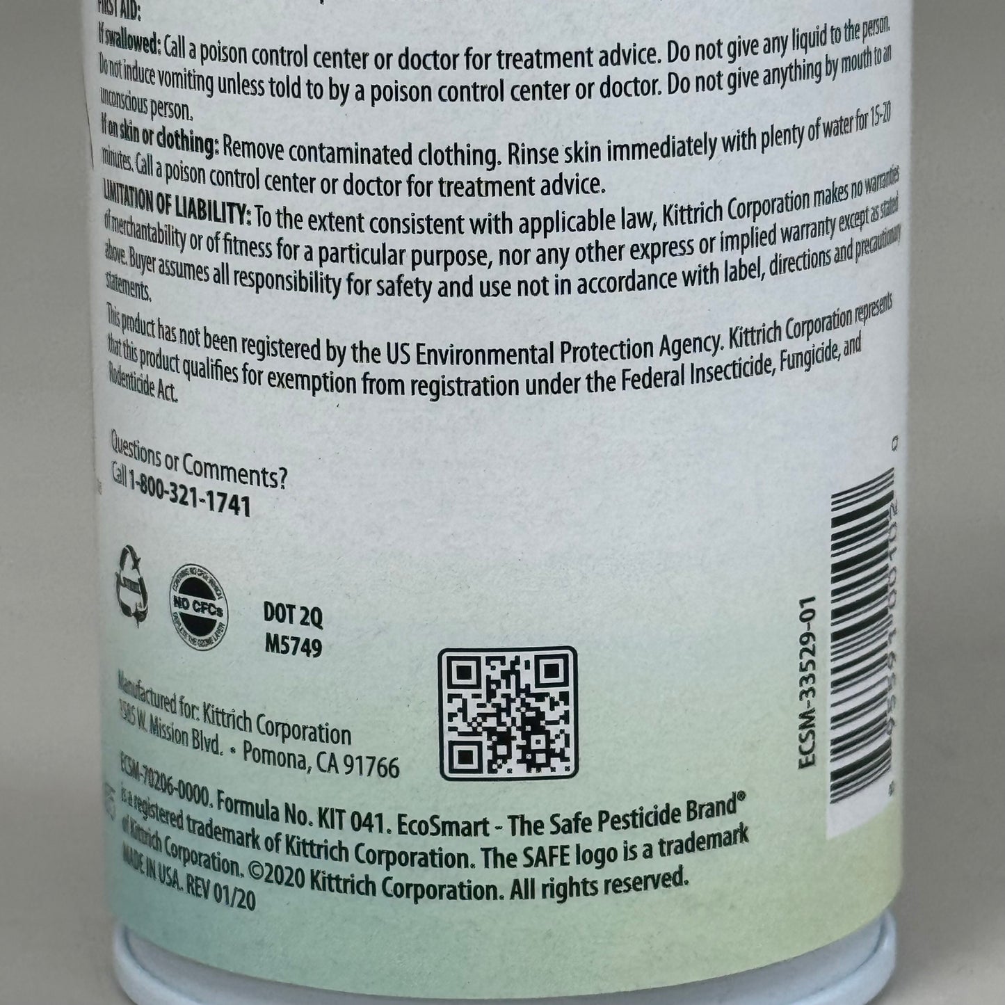 ECOSMART (2 PACK) Wasp & Hornet Killer Aerosol Fast Acting & Safe 14oz 10004-55026