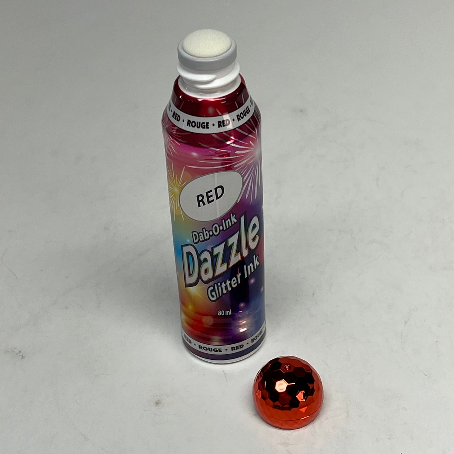 DAB O INK (12 PACK) Dazzle Shimmery Glitter Ink Bingo Dot Marker 80 Ml Red A26