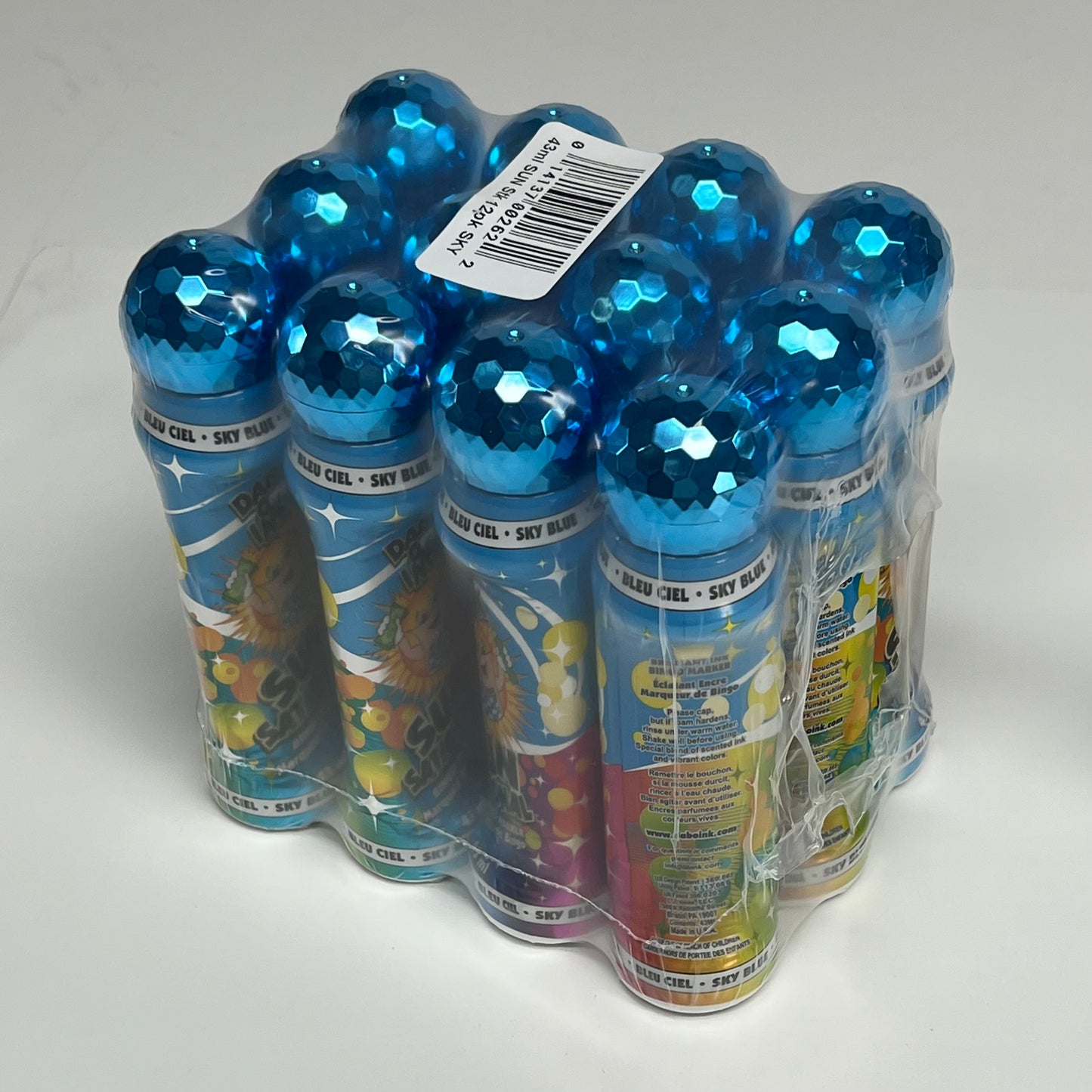 DAB O INK (12 PACK) Sunsational Bingo Marker Bright Ink 43ml/1.4 oz Sky Blue C26
