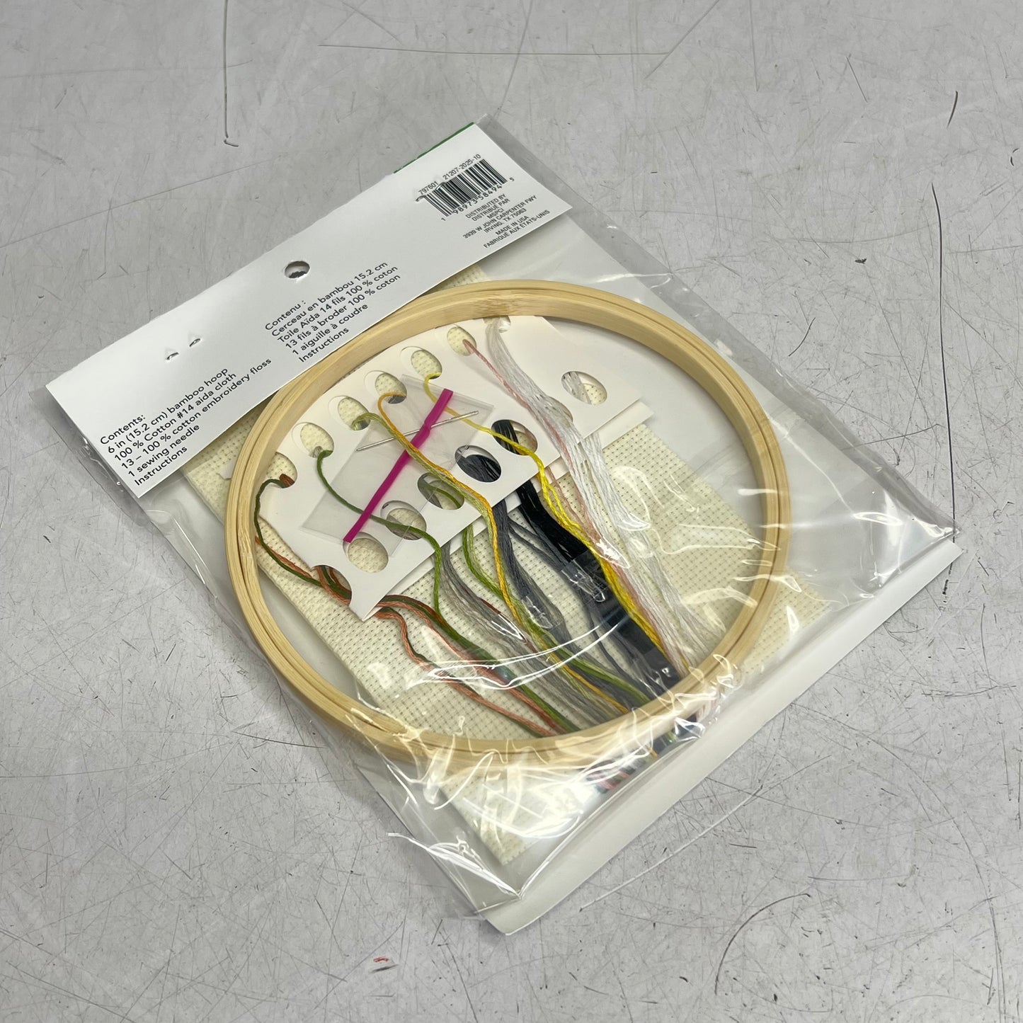 LOOPS & THREADS Punch Needle Kit, Cross Stitch Kit & Embroidery Kit  6" 797609